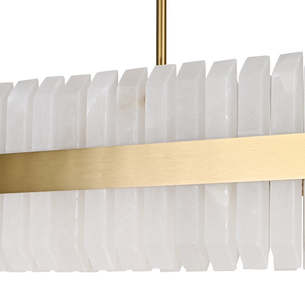Salerno Gold & Alabaster Linear Dining Pendant 95cm by Luxe Collection