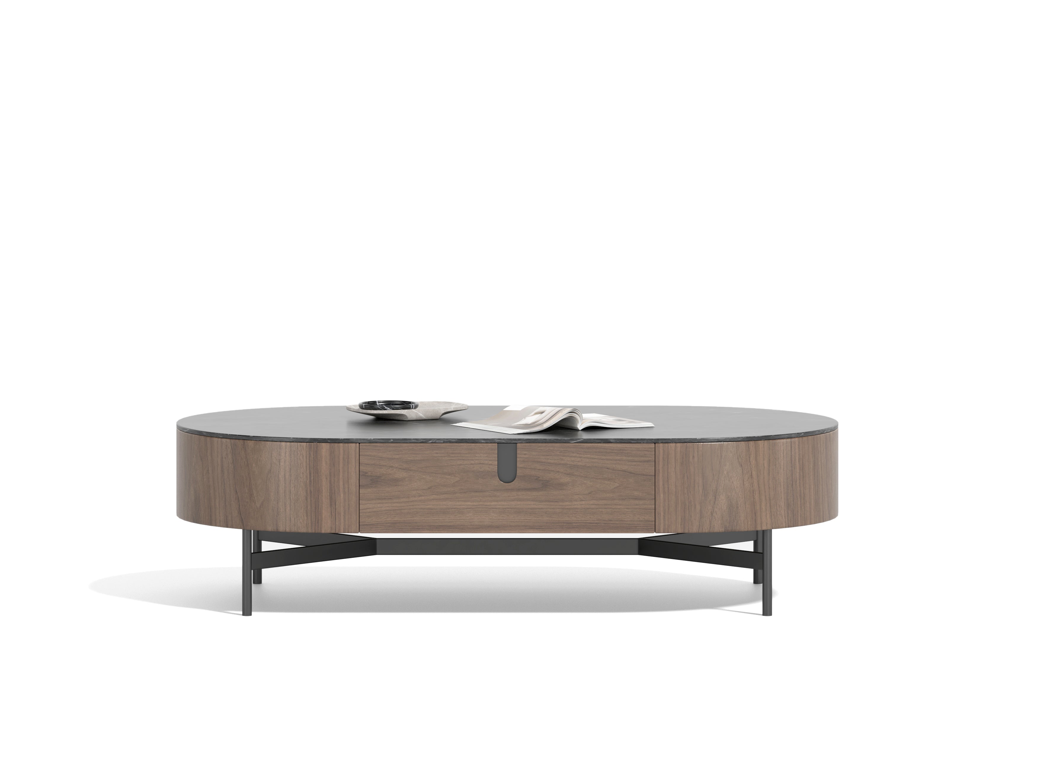 Darcy Walnut & Grey Coffee Table by Tommy Franks