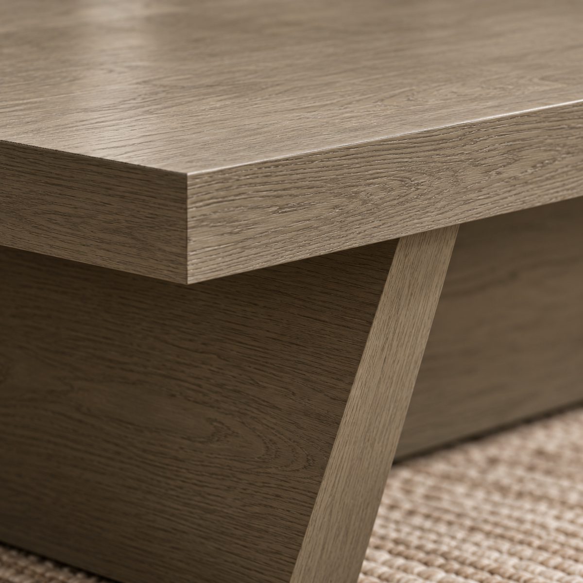 Cassis Textured Grey Oak Wood Coffee Table by Berkeley Designs