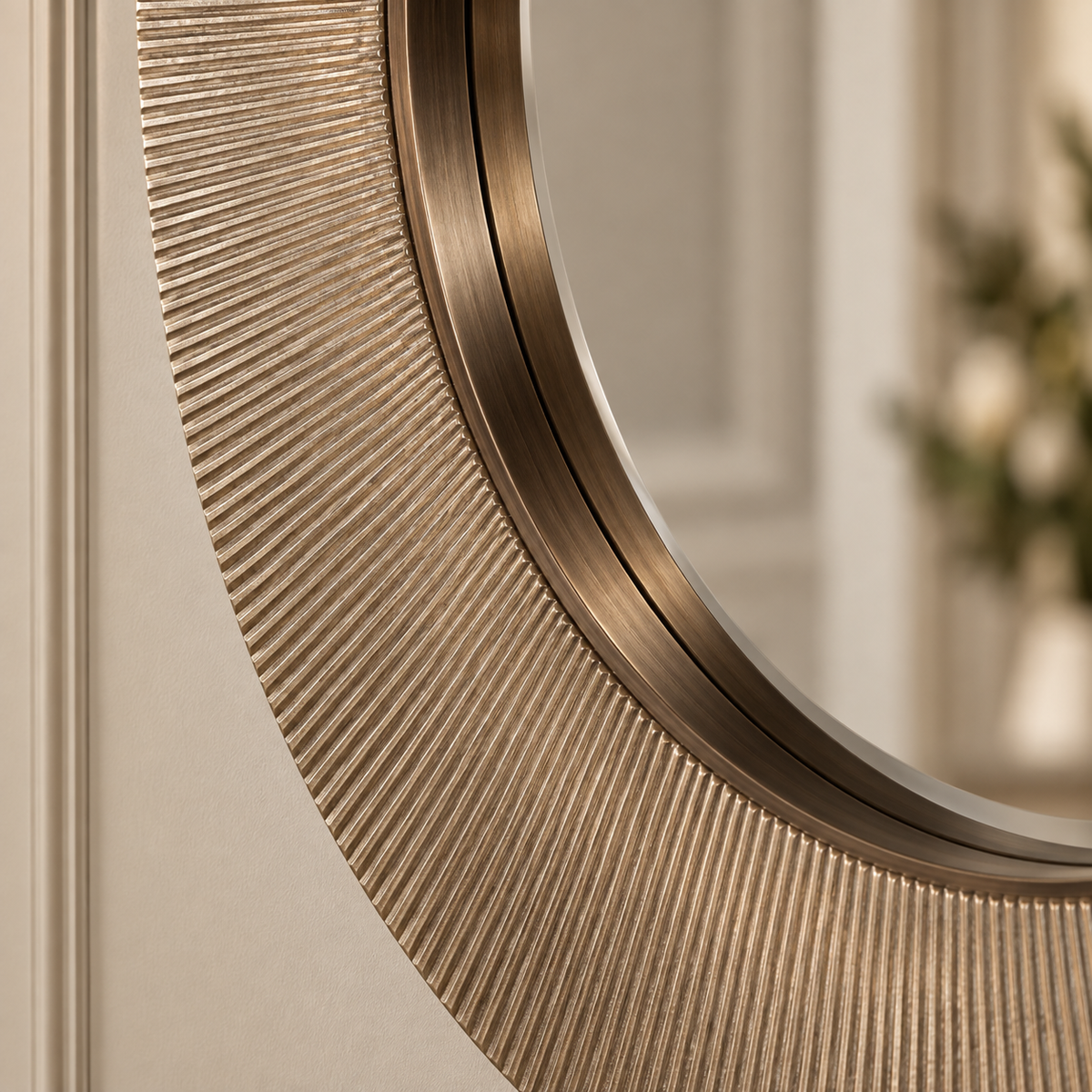 Edvin Gunmetal Finish Wall Mirror RV Astley
