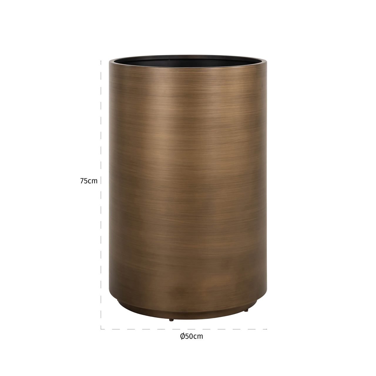 Dira Brushed Gold Planter - 50cm by Richmond Interiors