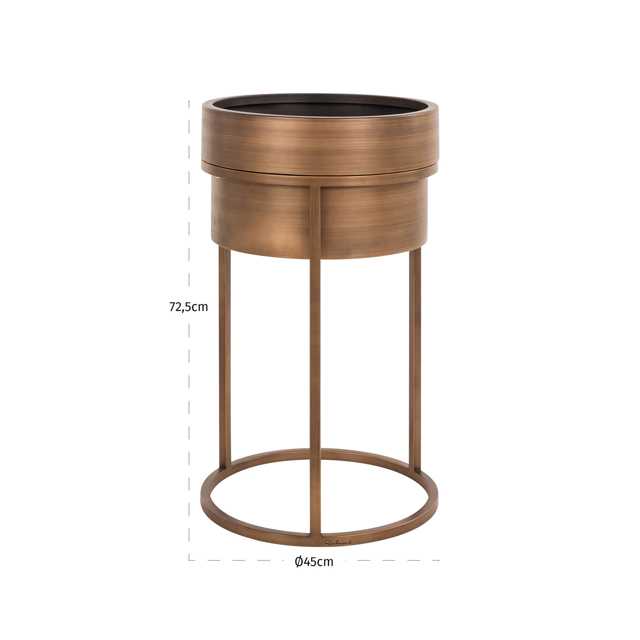 Chadd Brushed Gold Planter by Richmond Interiors