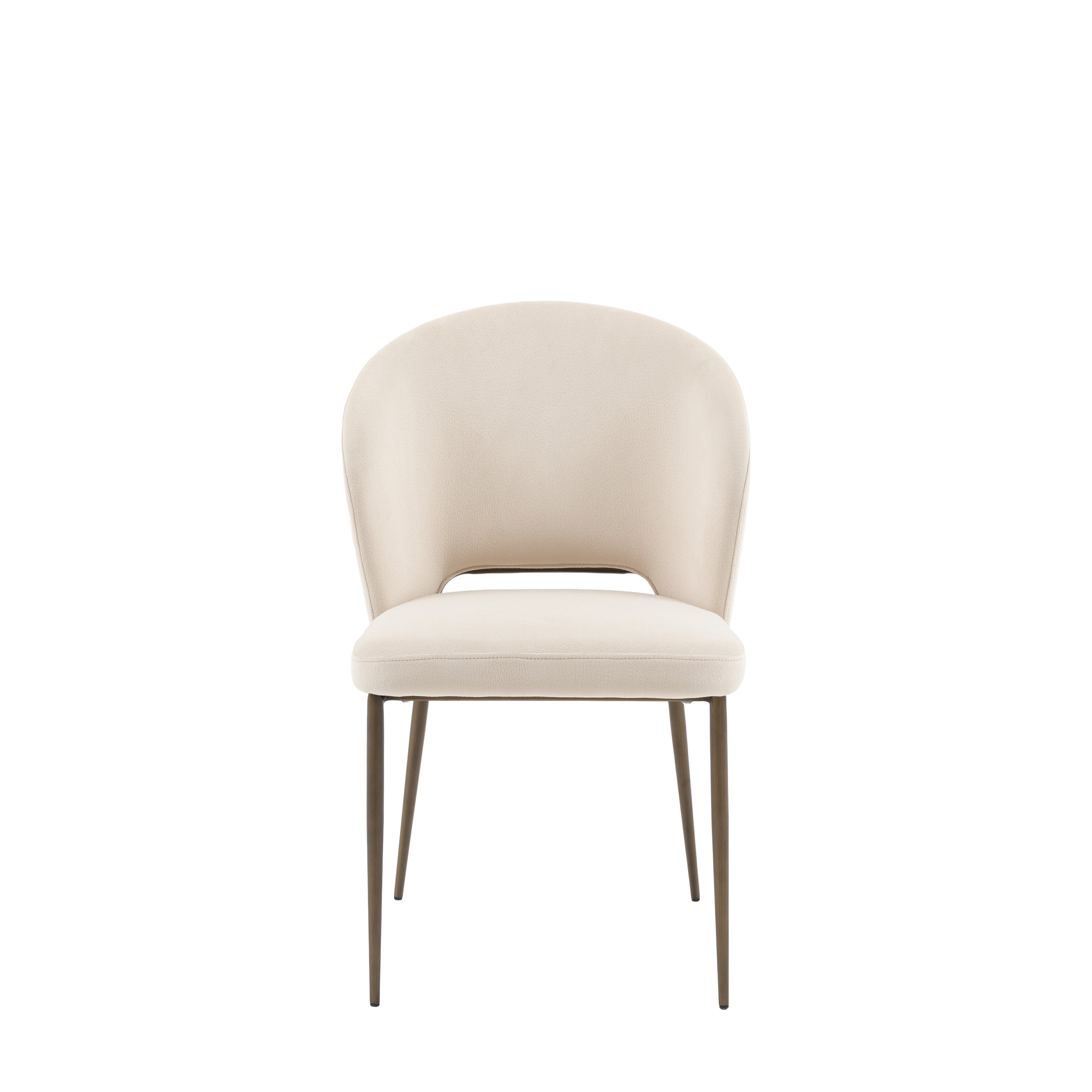 Cosenza Vanilla Fabric Dining Chair - Set of Two Abode