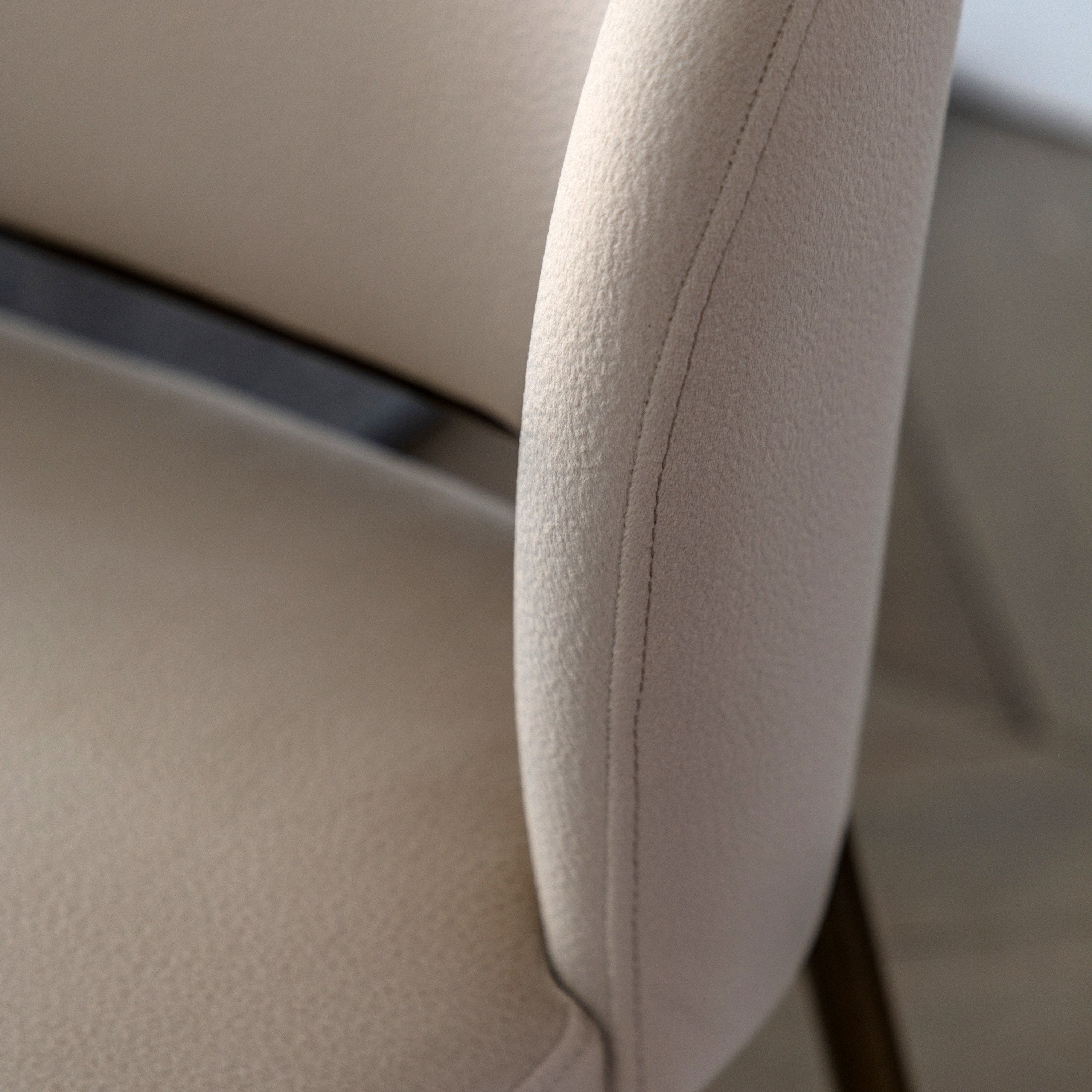 Cosenza Vanilla Fabric Dining Chair - Set of Two Abode
