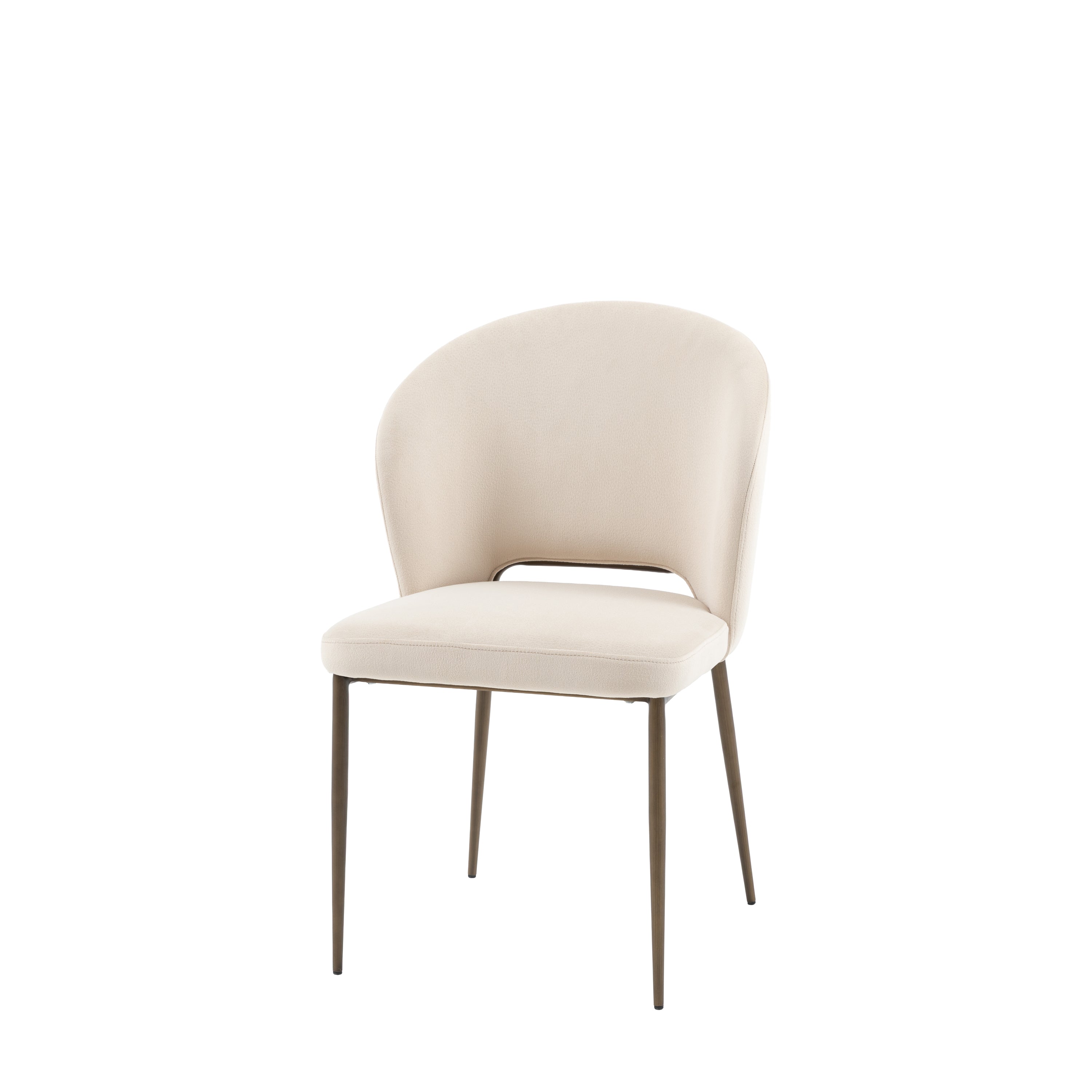 Cosenza Vanilla Fabric Dining Chair - Set of Two Abode