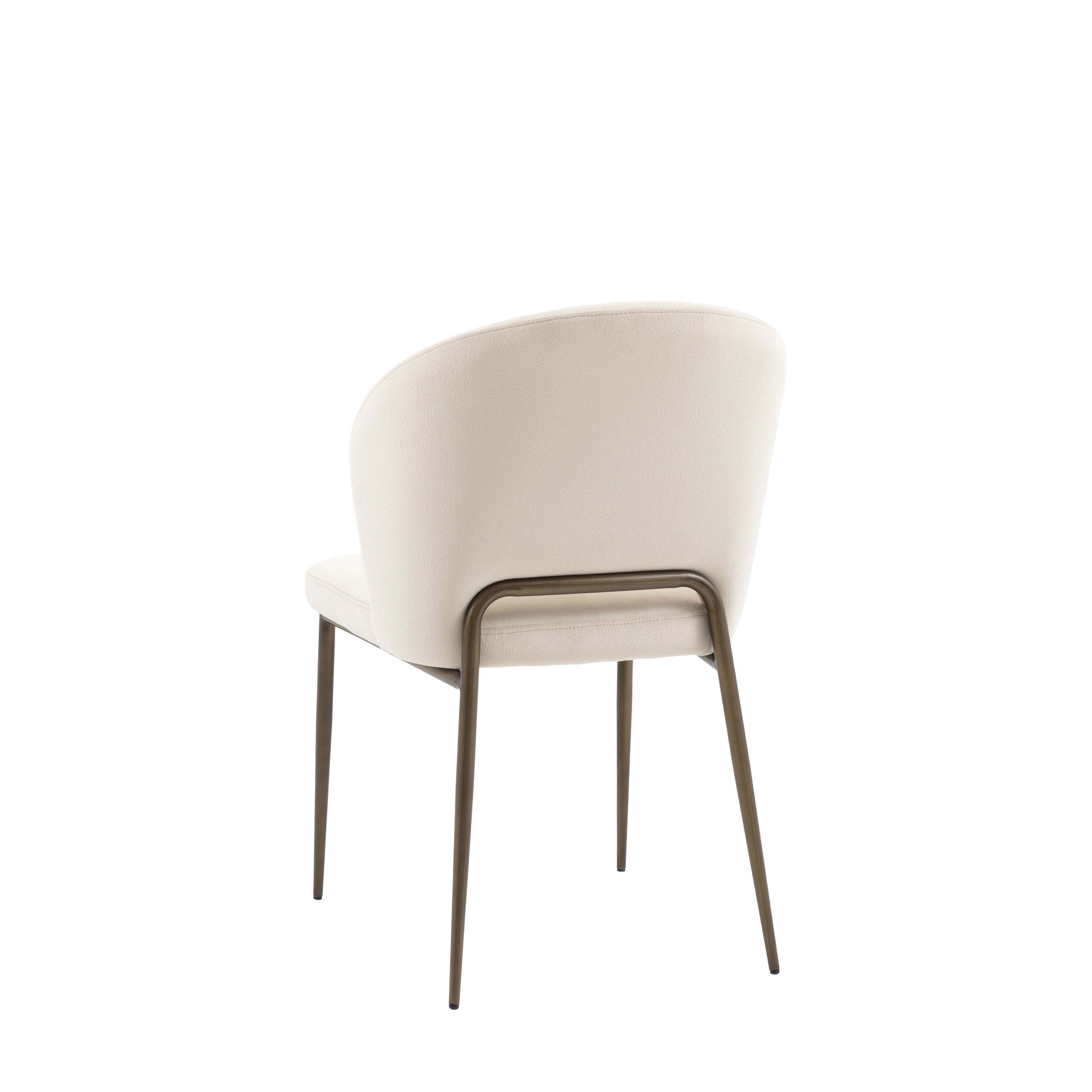 Cosenza Vanilla Fabric Dining Chair - Set of Two Abode