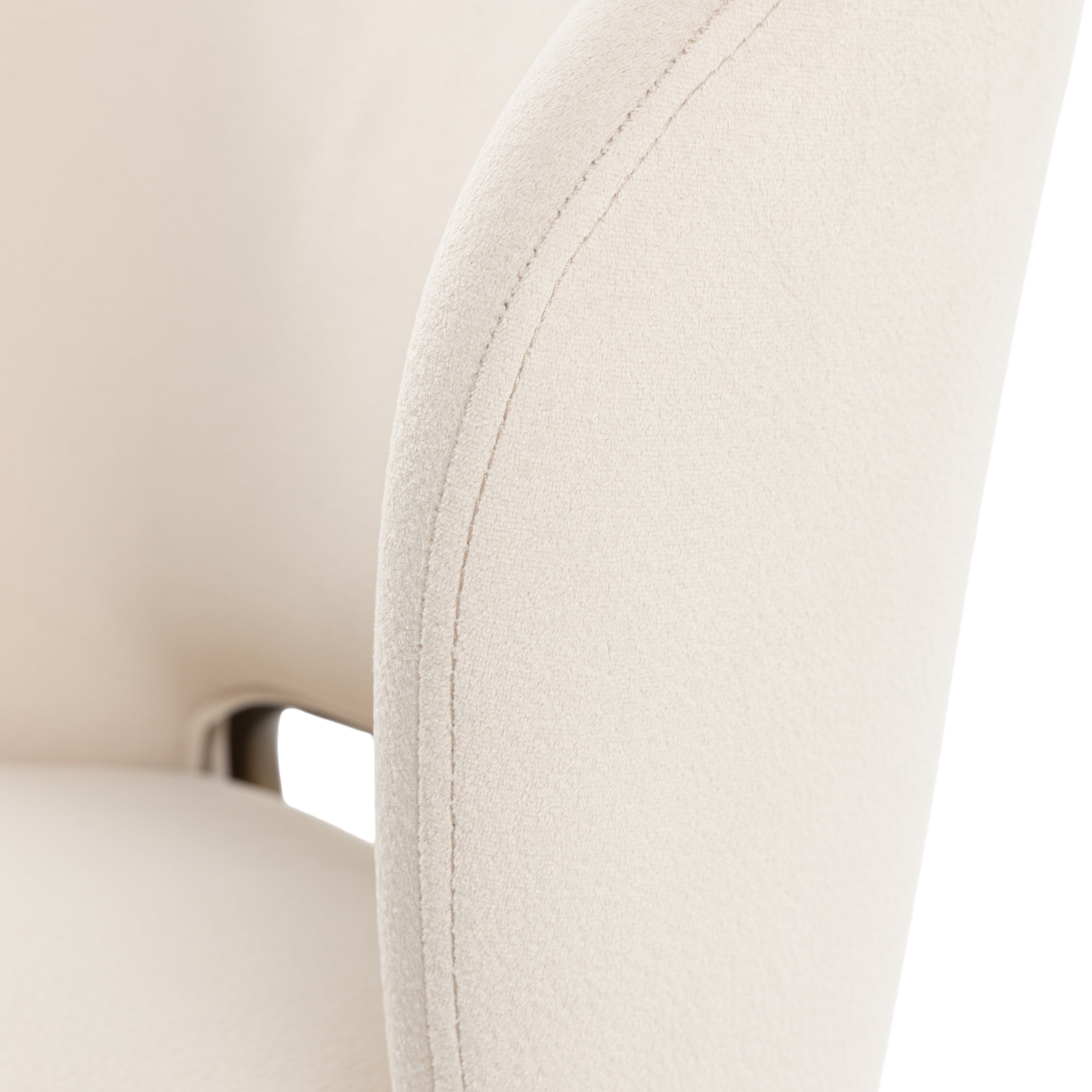Cosenza Vanilla Fabric Dining Chair - Set of Two Abode