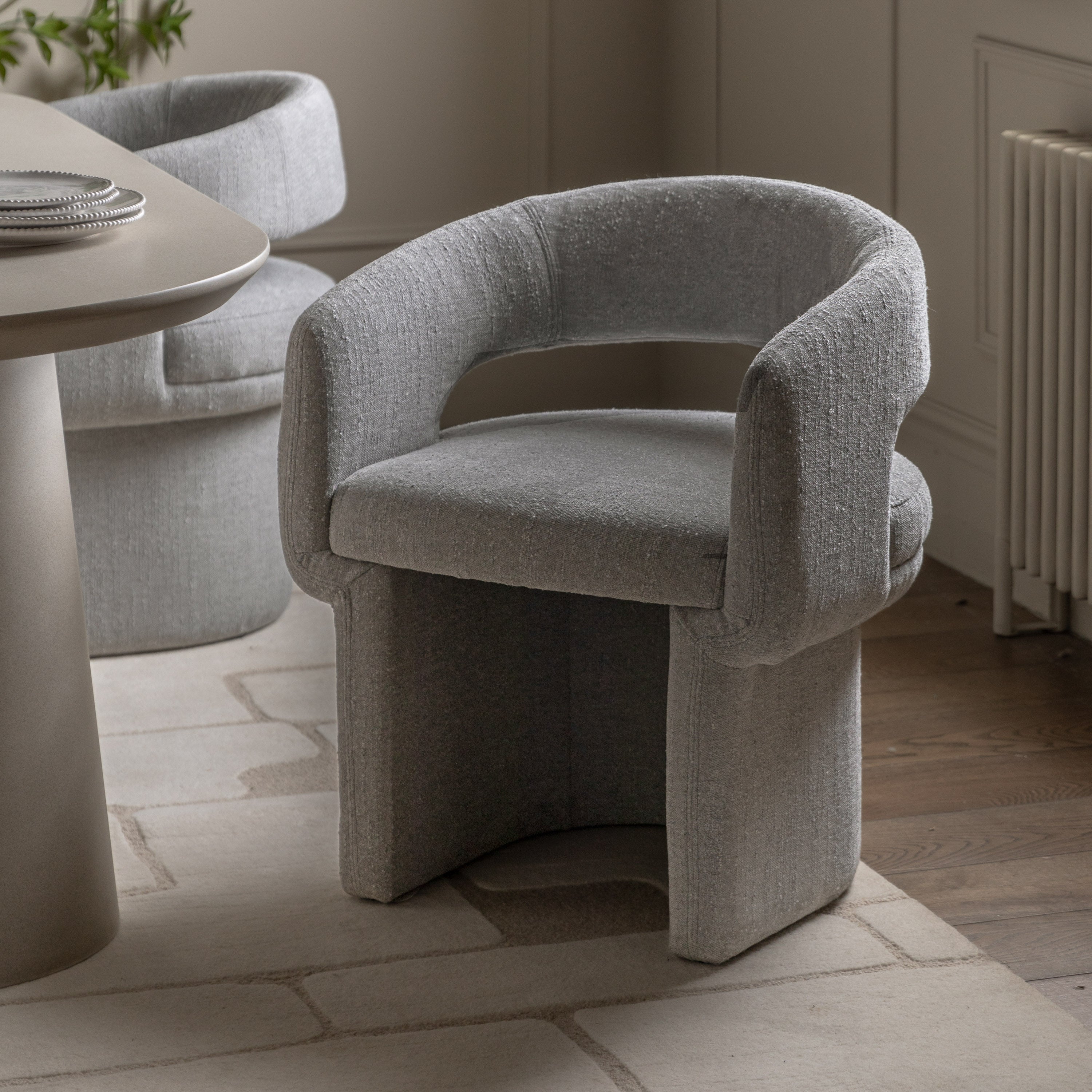 Sloane Grey Fabric Dining Chair by Abode