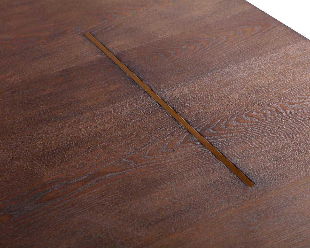 Unma Dining Table - Dark Brown Ash/Dark Brass Liang & Eimil