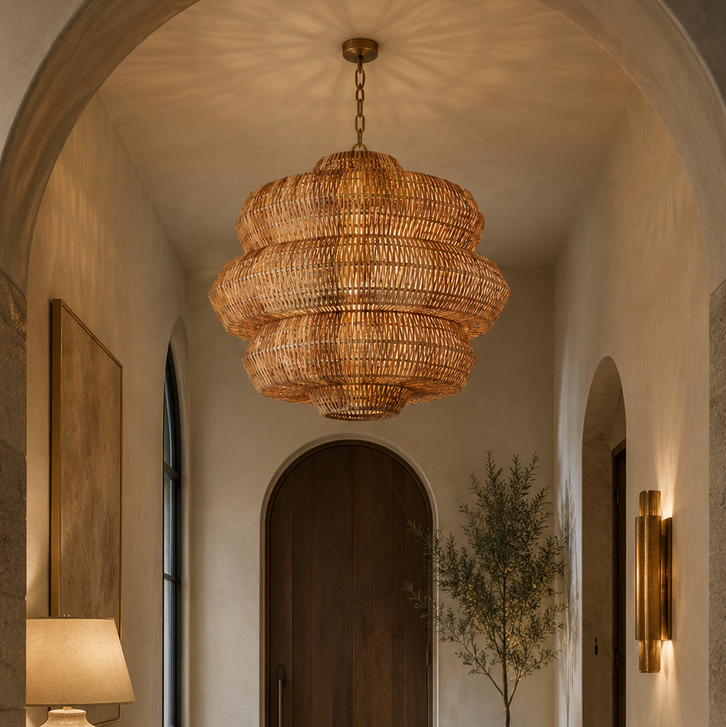 Antibes Large Rattan Pendant Light Currey & Company