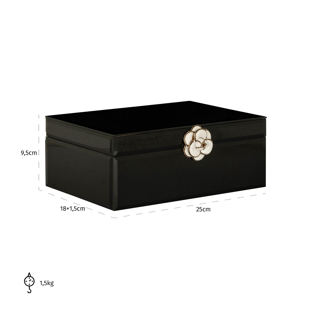 Storage box Vivy black large by Richmond Interiors