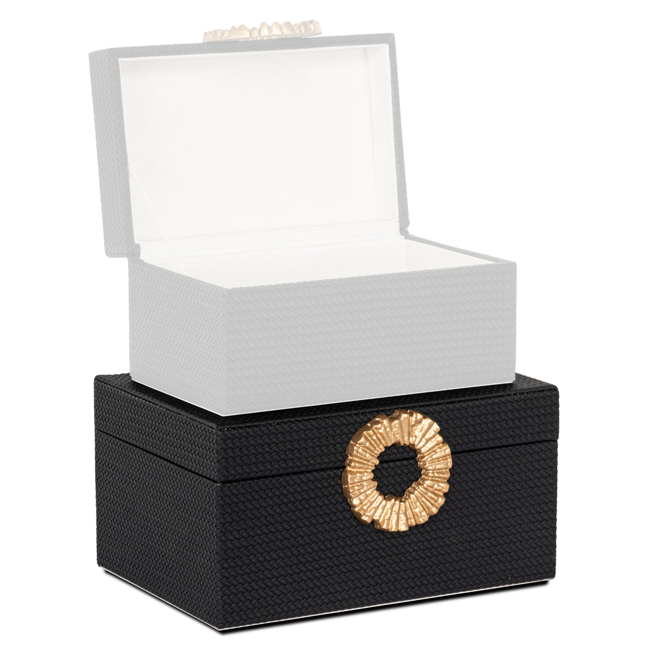 Storage box Amal black/gold large by Richmond Interiors