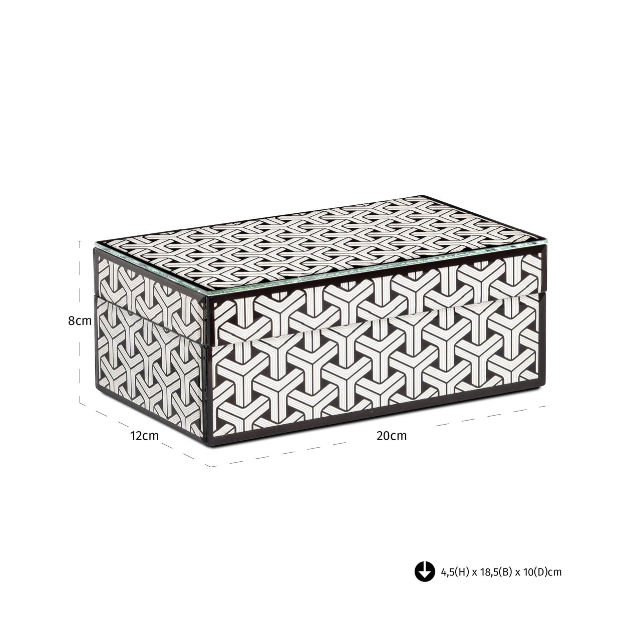 Storage box Feliz black/white small by Richmond Interiors