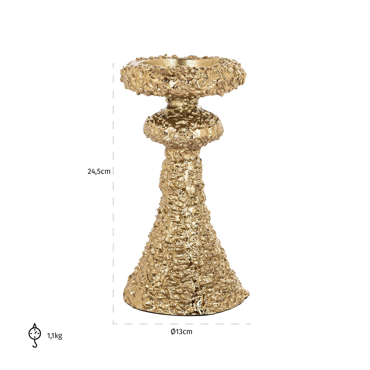 Candle holder July gold small by Richmond Interiors