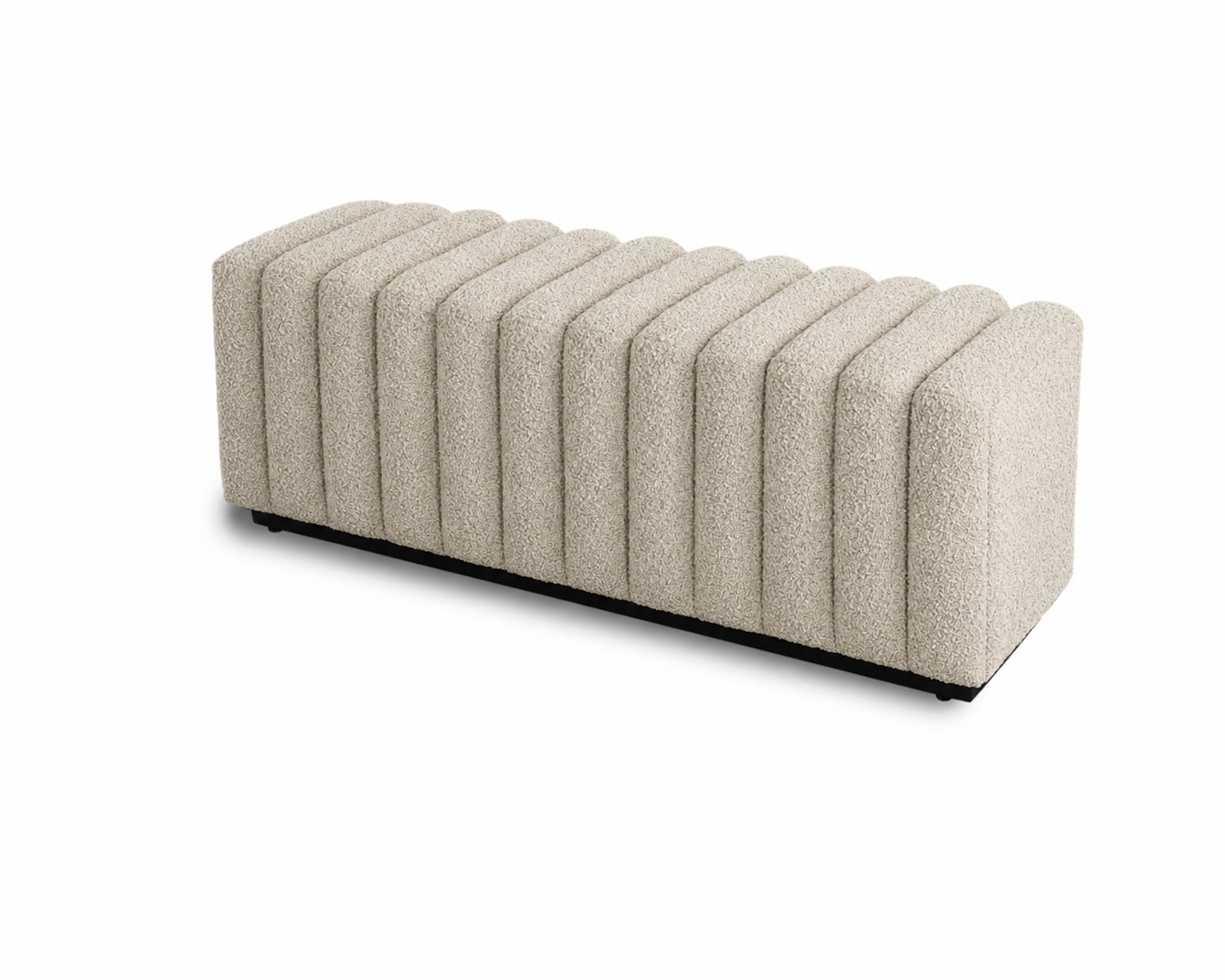 Kalum Capella Sand Fabric Bench Seat Liang & Eimil