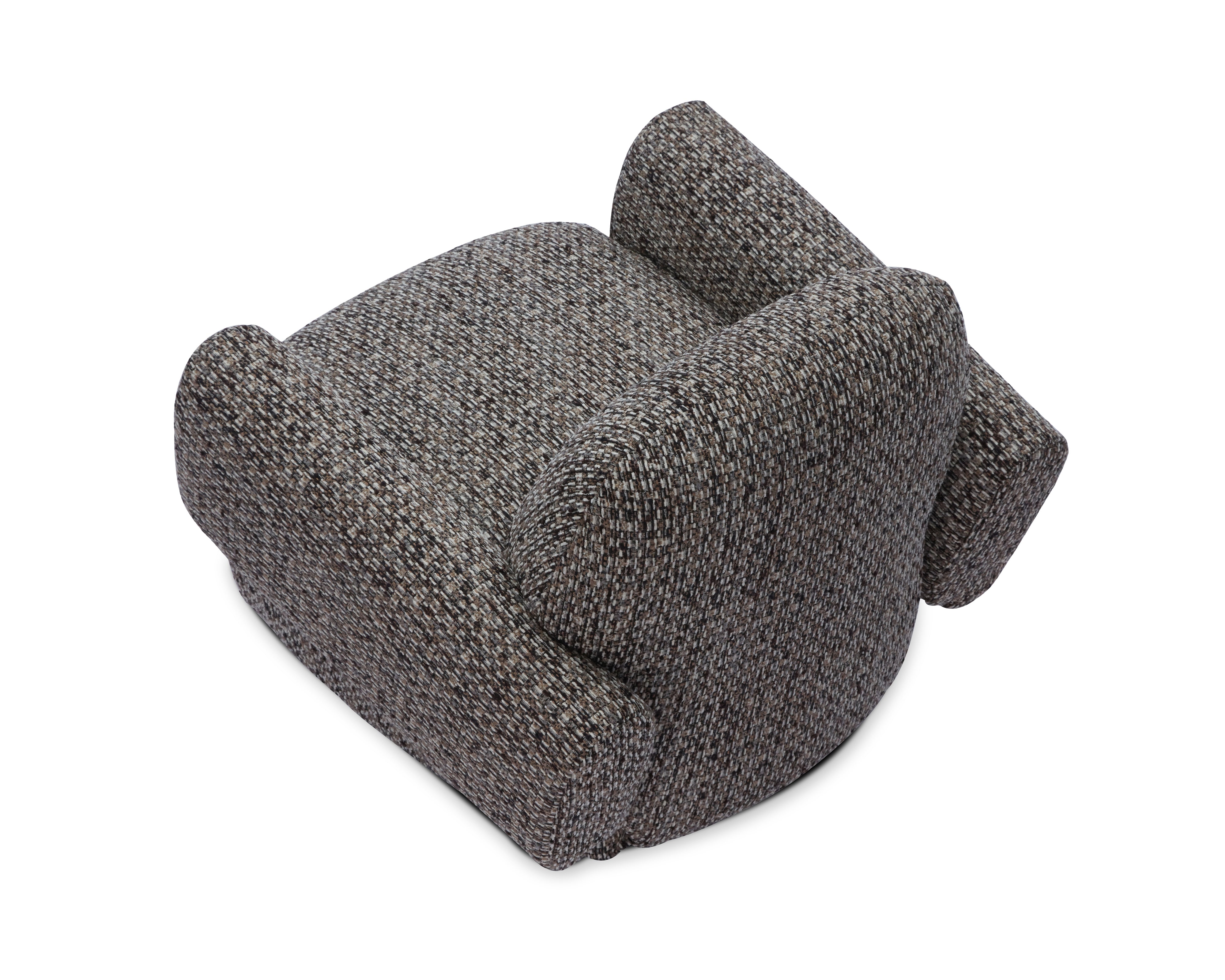 Bolton Swivel Occasional Chair - Tetru Terra | Matt Black Metal by Liang & Eimil