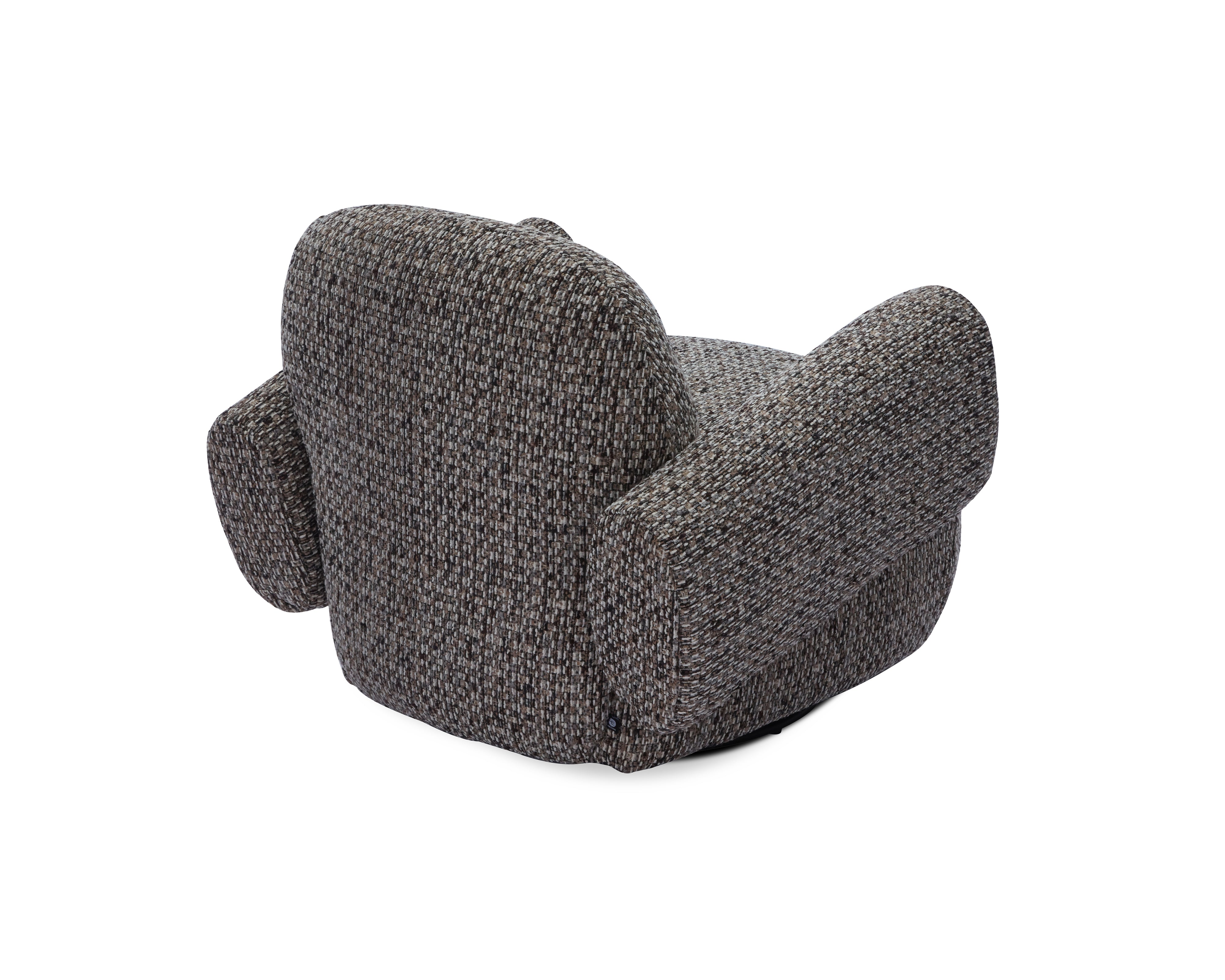 Bolton Swivel Occasional Chair - Tetru Terra | Matt Black Metal by Liang & Eimil