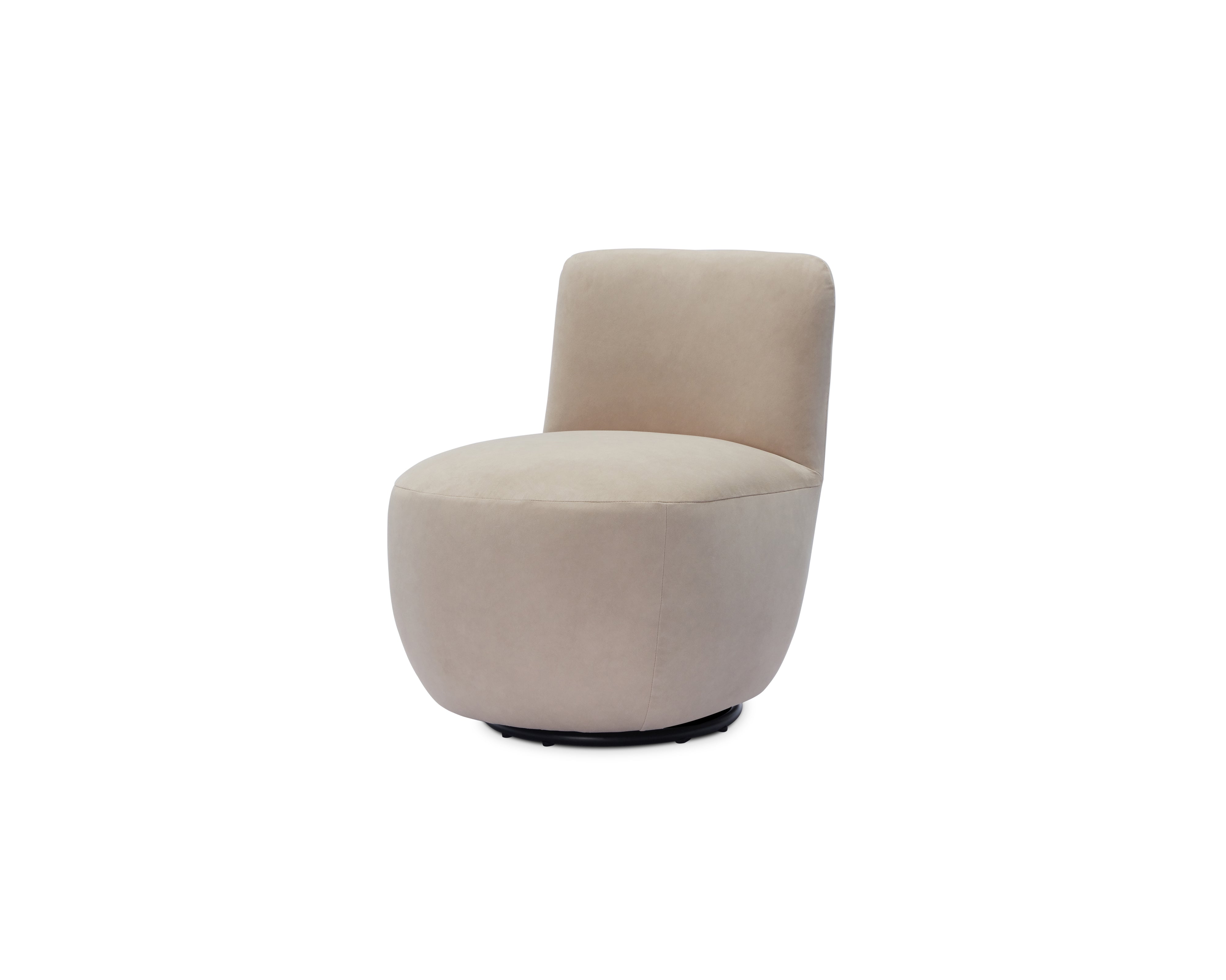 Hopper Swivel Occasional Chair - Hopper Desert | Matt Black Metal by Liang & Eimil