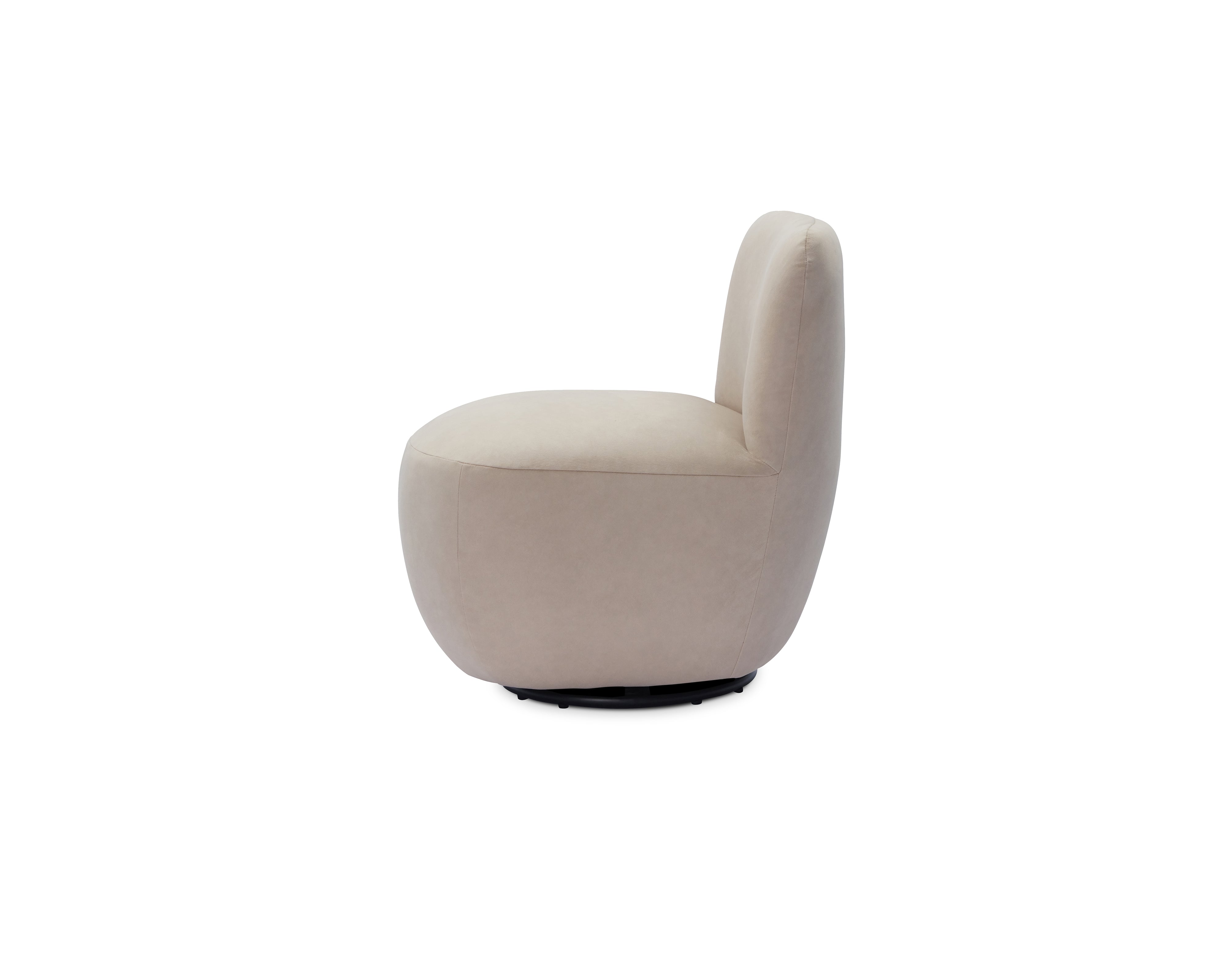 Hopper Swivel Occasional Chair - Hopper Desert | Matt Black Metal by Liang & Eimil