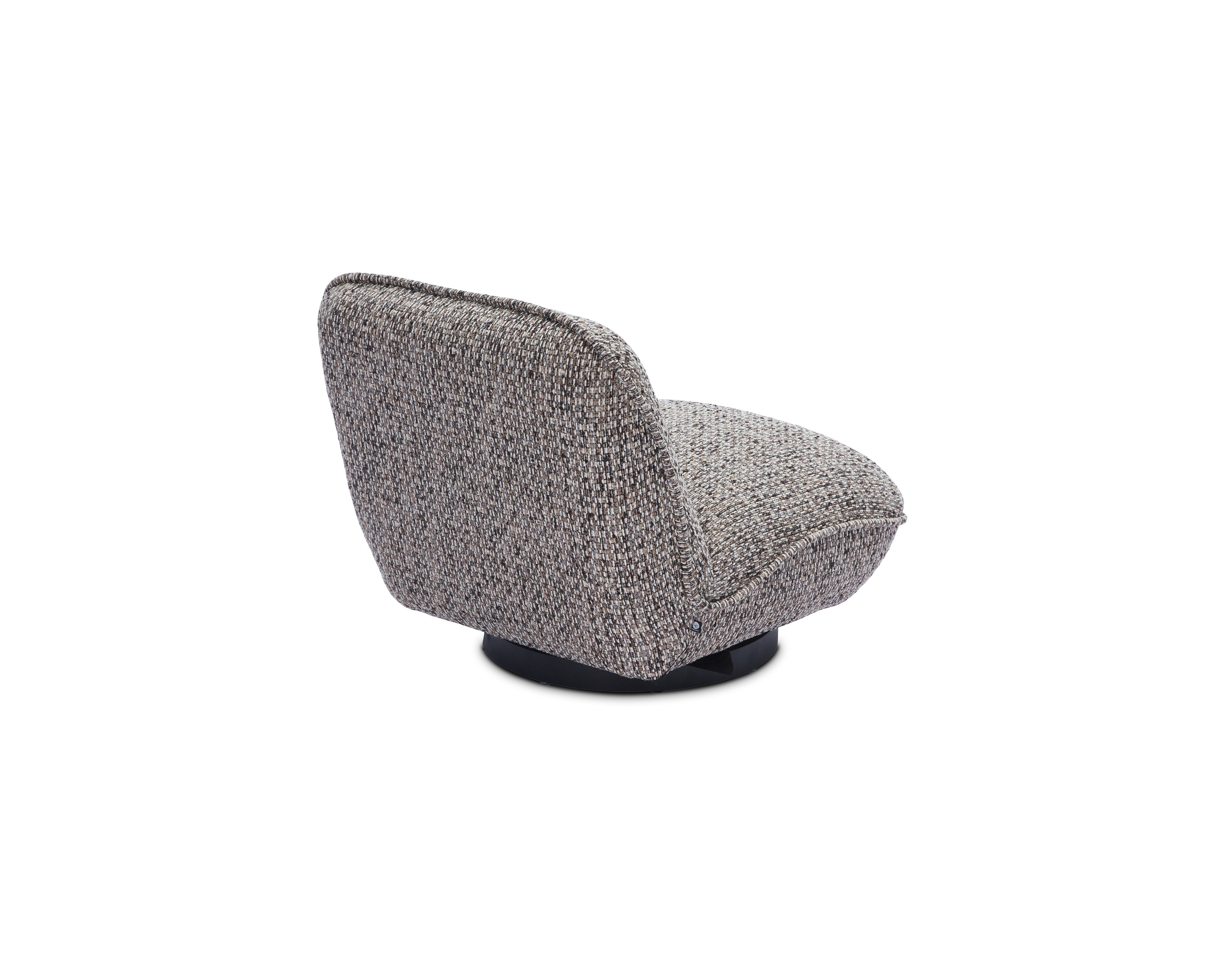 Algar Swivel Occasional Chair - Tetru Terra | Matt Black Metal by Liang & Eimil