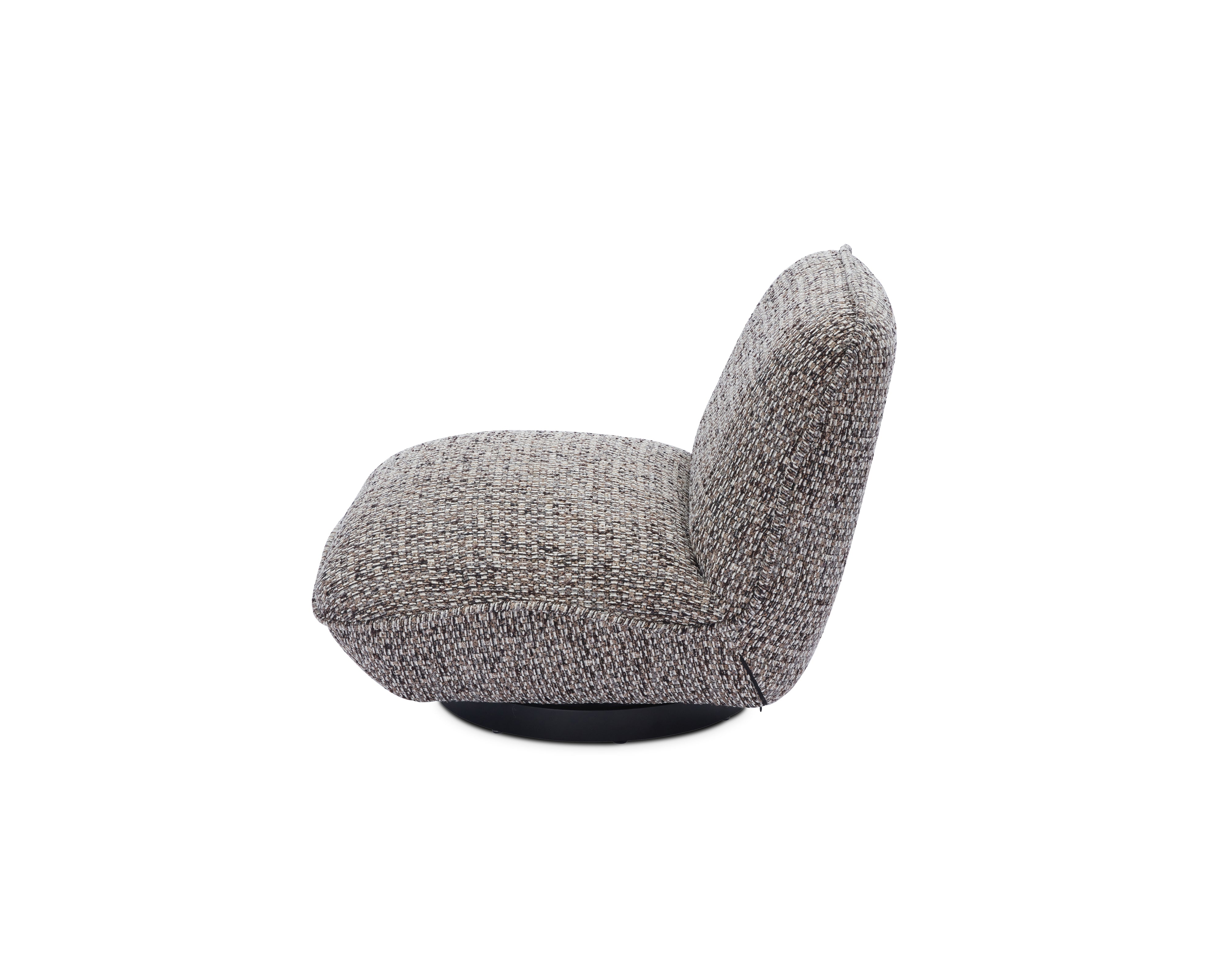 Algar Swivel Occasional Chair - Tetru Terra | Matt Black Metal by Liang & Eimil