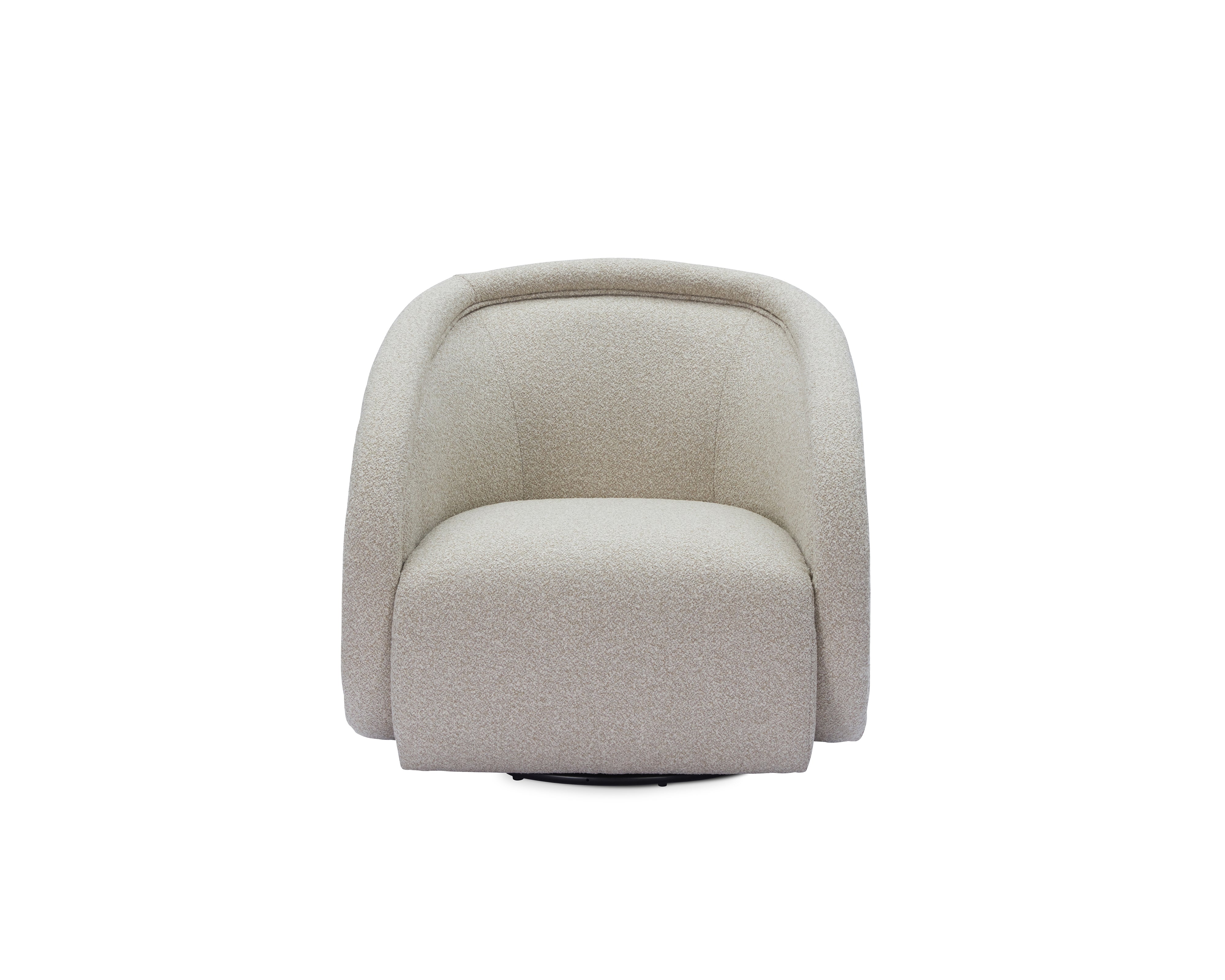 Alice Swivel Occasional Chair - Capela Sand | Matt Black Metal by Liang & Eimil