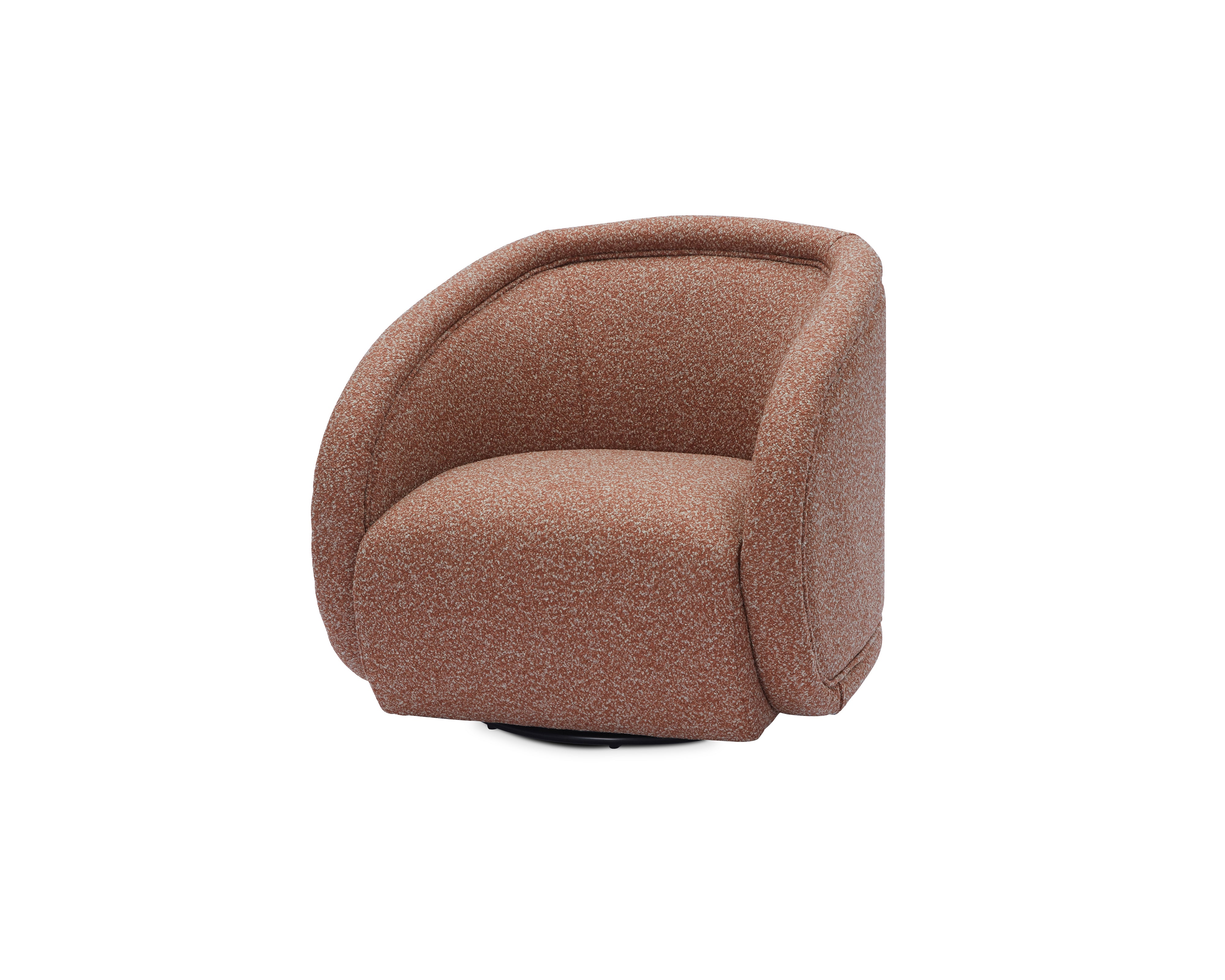 Alice Swivel Occasional Chair - Capela Clay | Matt Black Metal by Liang & Eimil