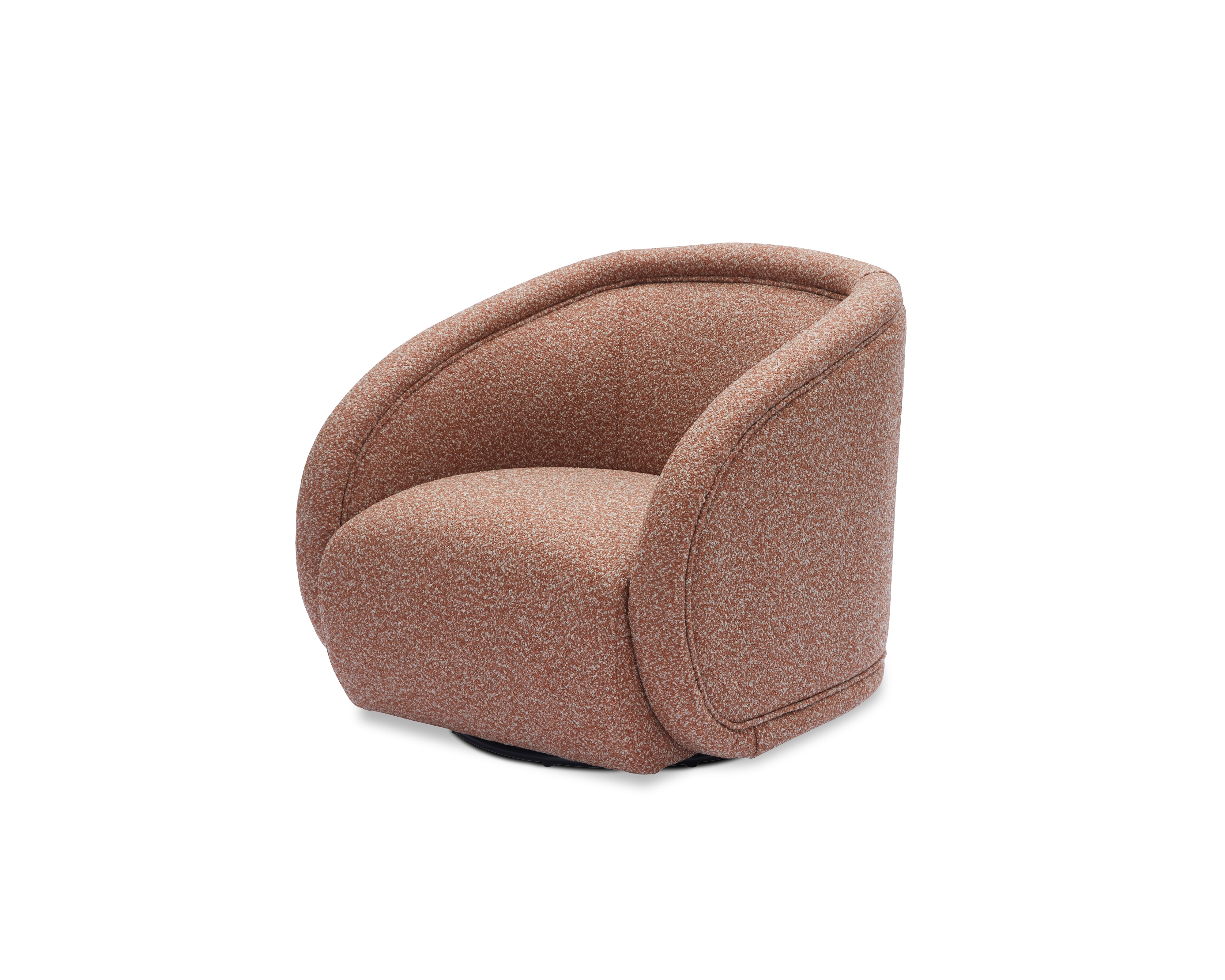 Alice Swivel Occasional Chair - Capela Clay | Matt Black Metal by Liang & Eimil