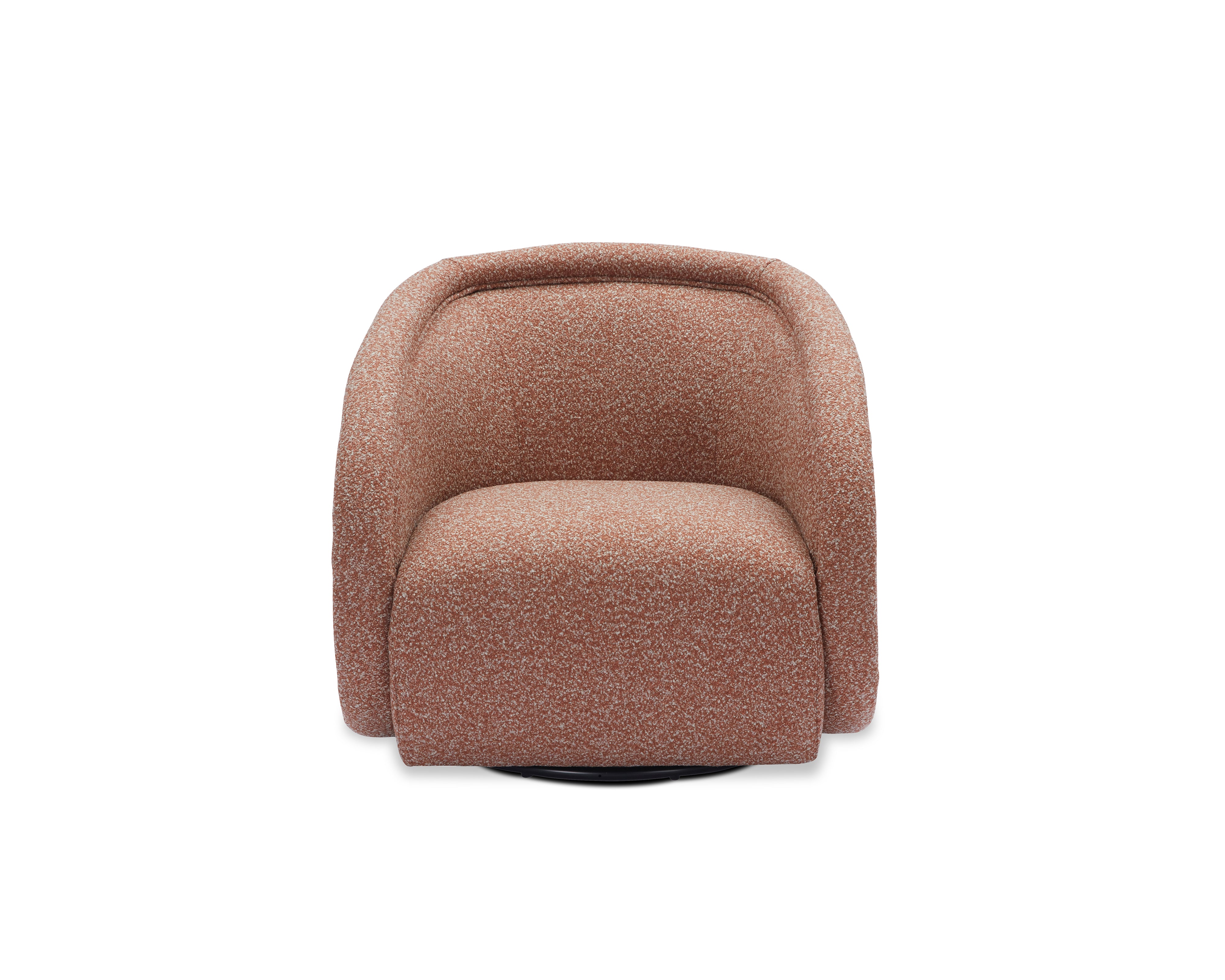 Alice Swivel Occasional Chair - Capela Clay | Matt Black Metal by Liang & Eimil