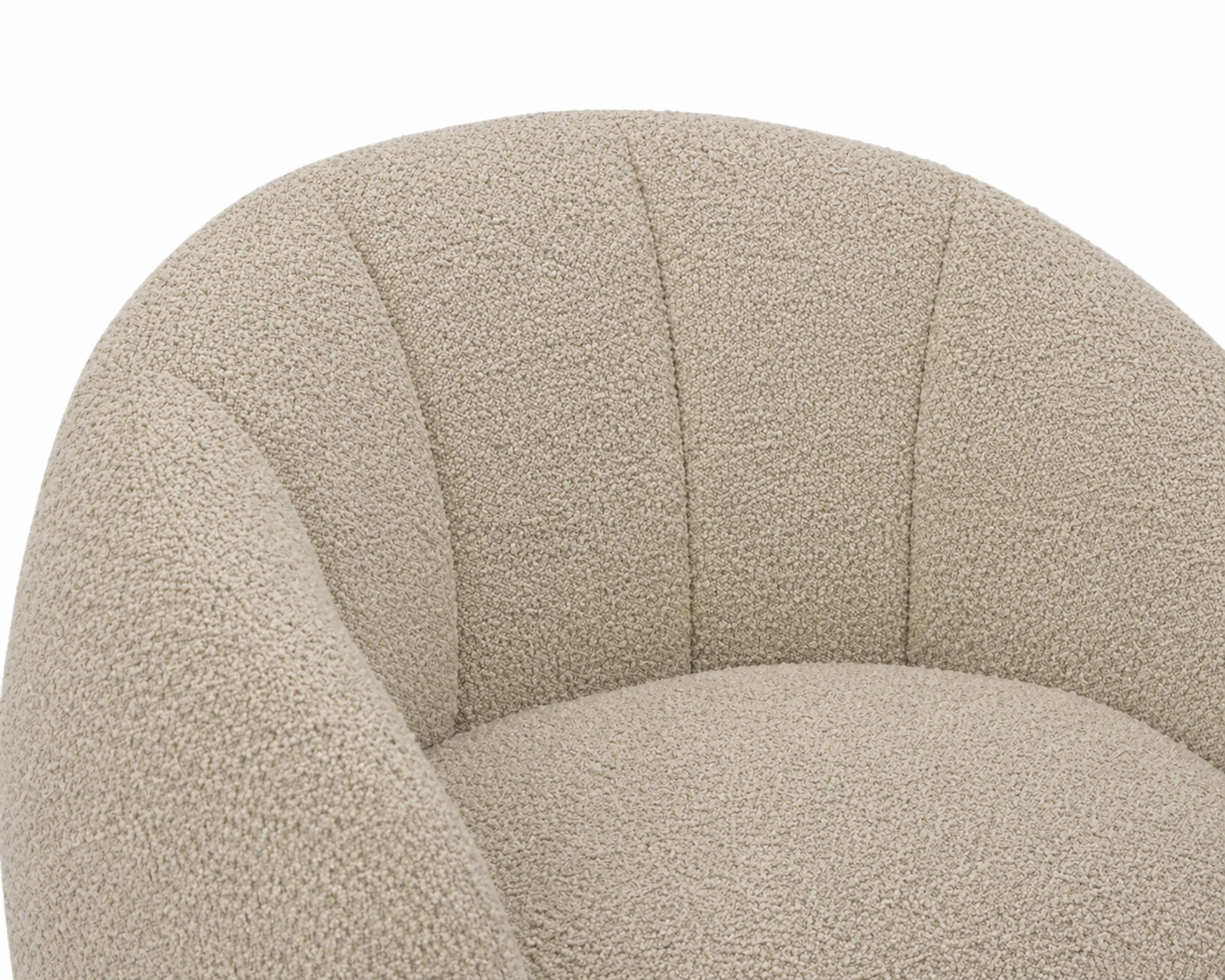Bulpa Capella Sand Fabric & Black Steel Swivel Occasional Chair by Liang & Eimil