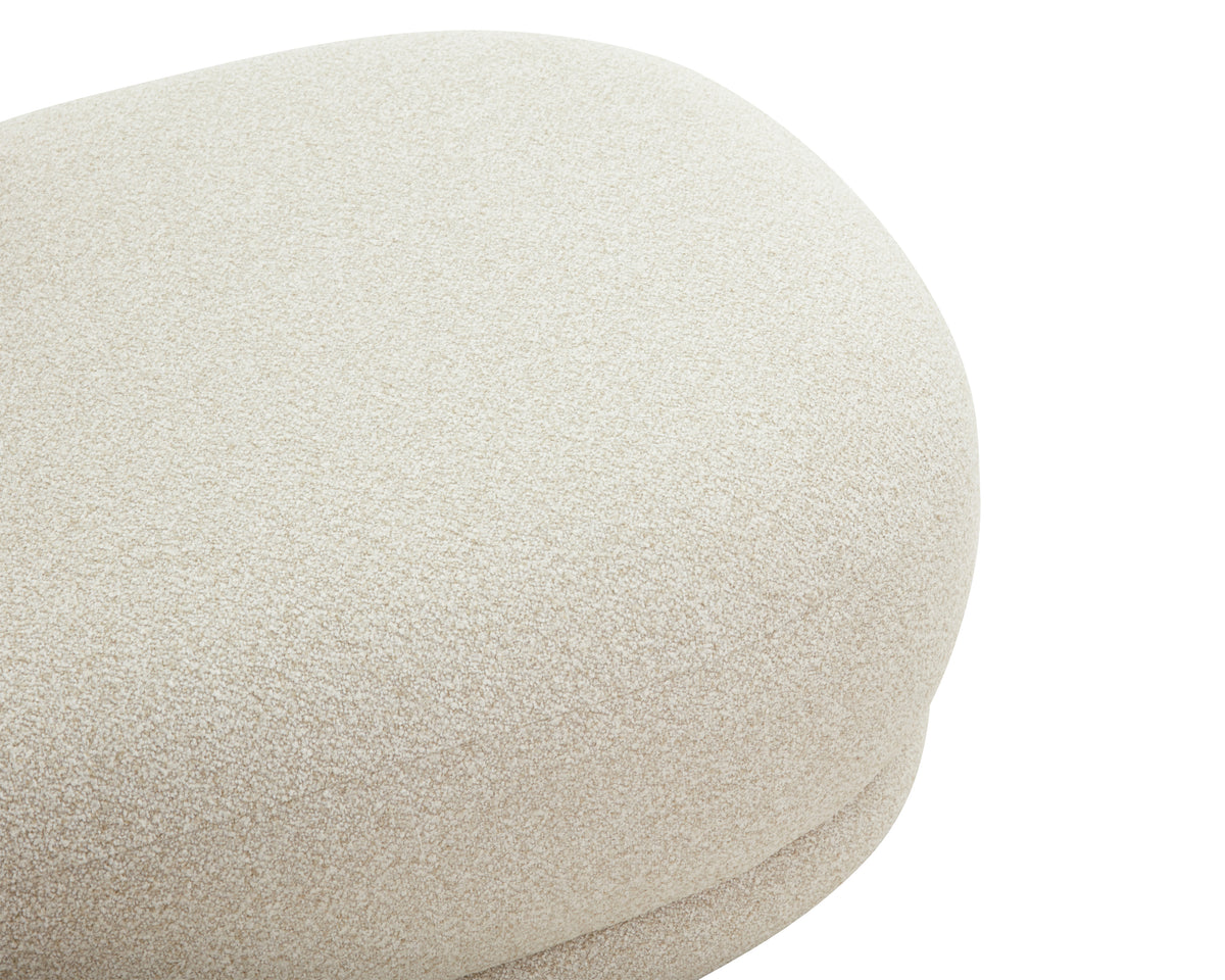 Curva Sand Chenille Chaise Sofa by Liang & Eimil