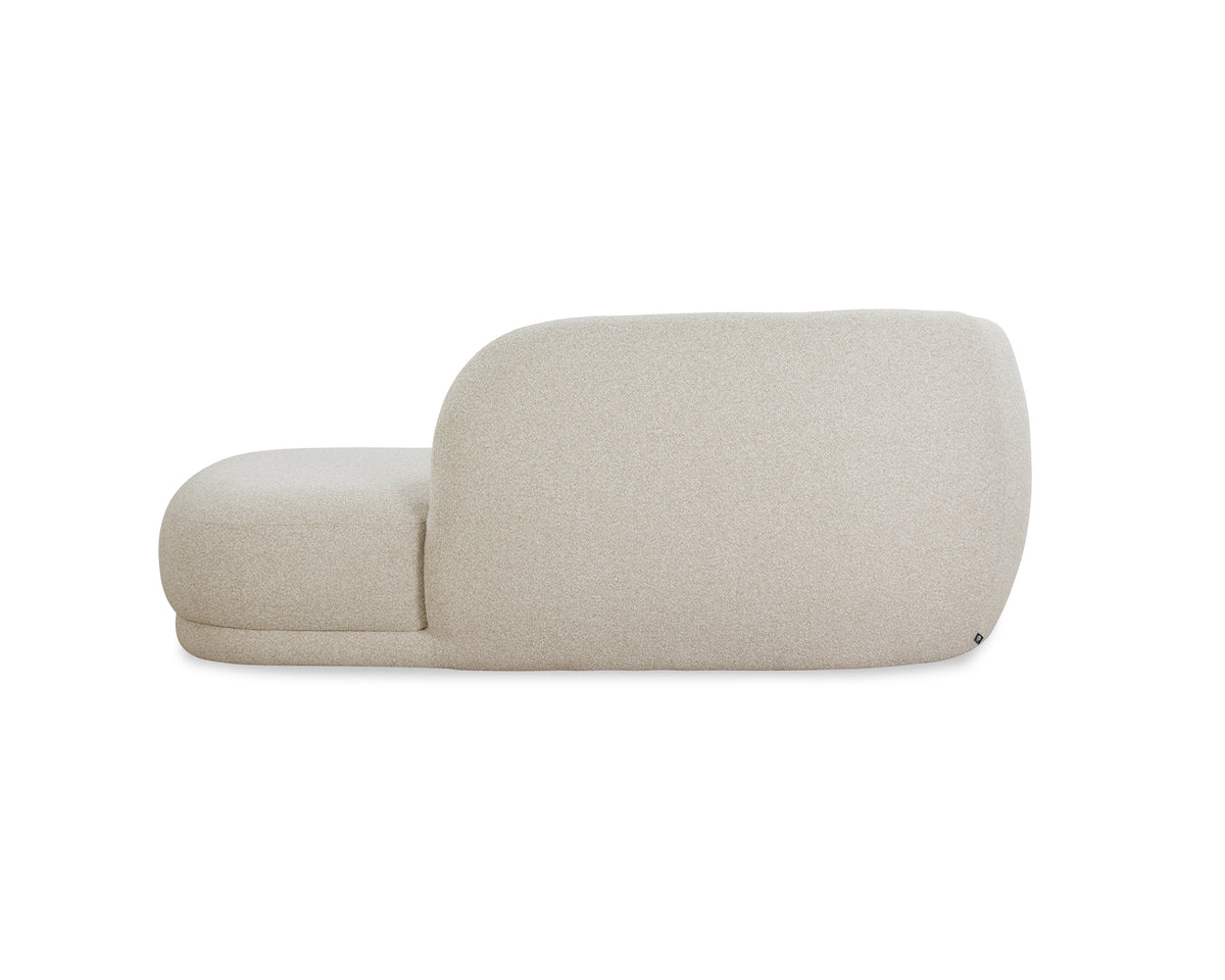 Curva Sand Chenille Chaise Sofa by Liang & Eimil