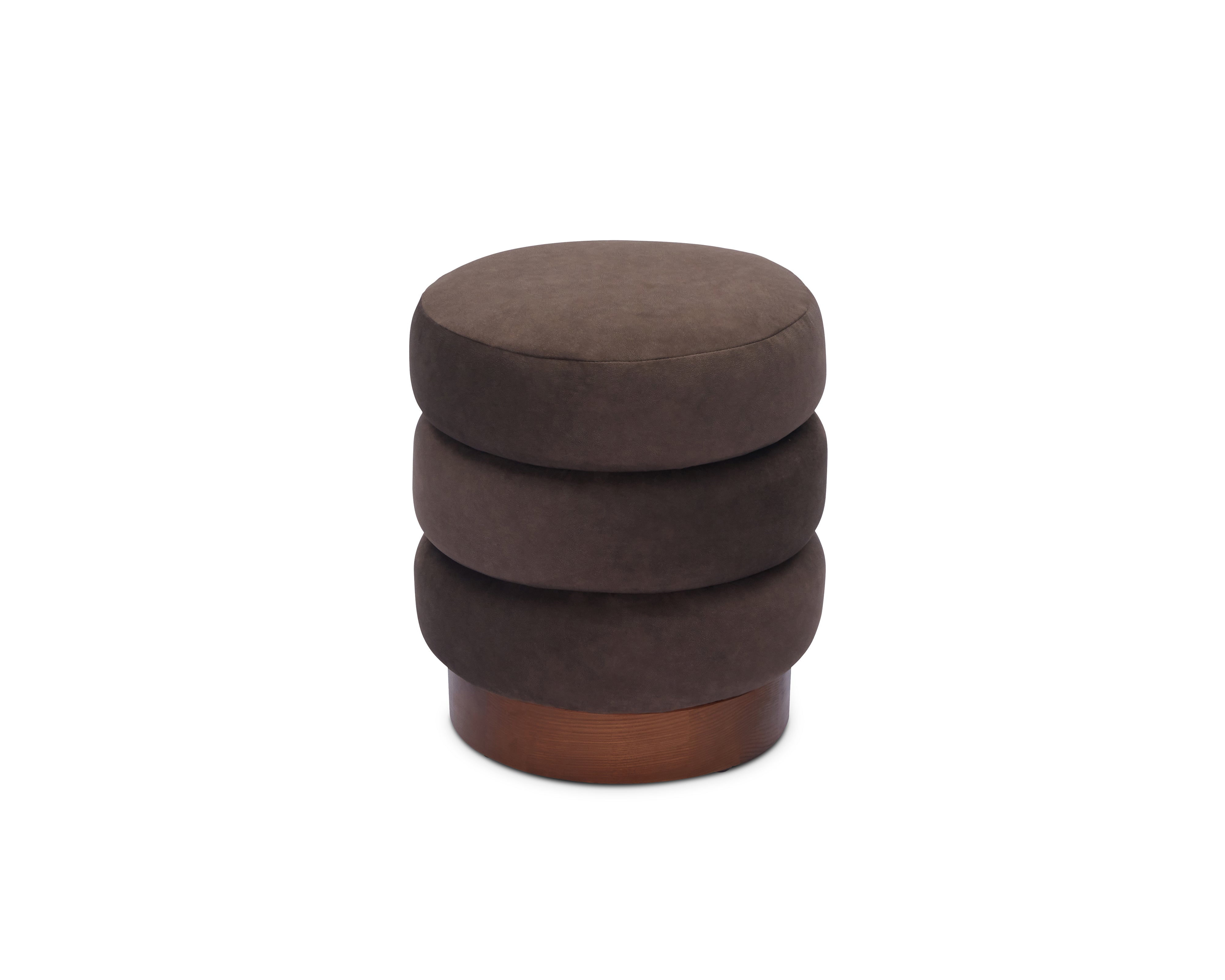 Trace Footstool - Hopper Terra | Mid Brown Oak Solid Wood by Liang & Eimil