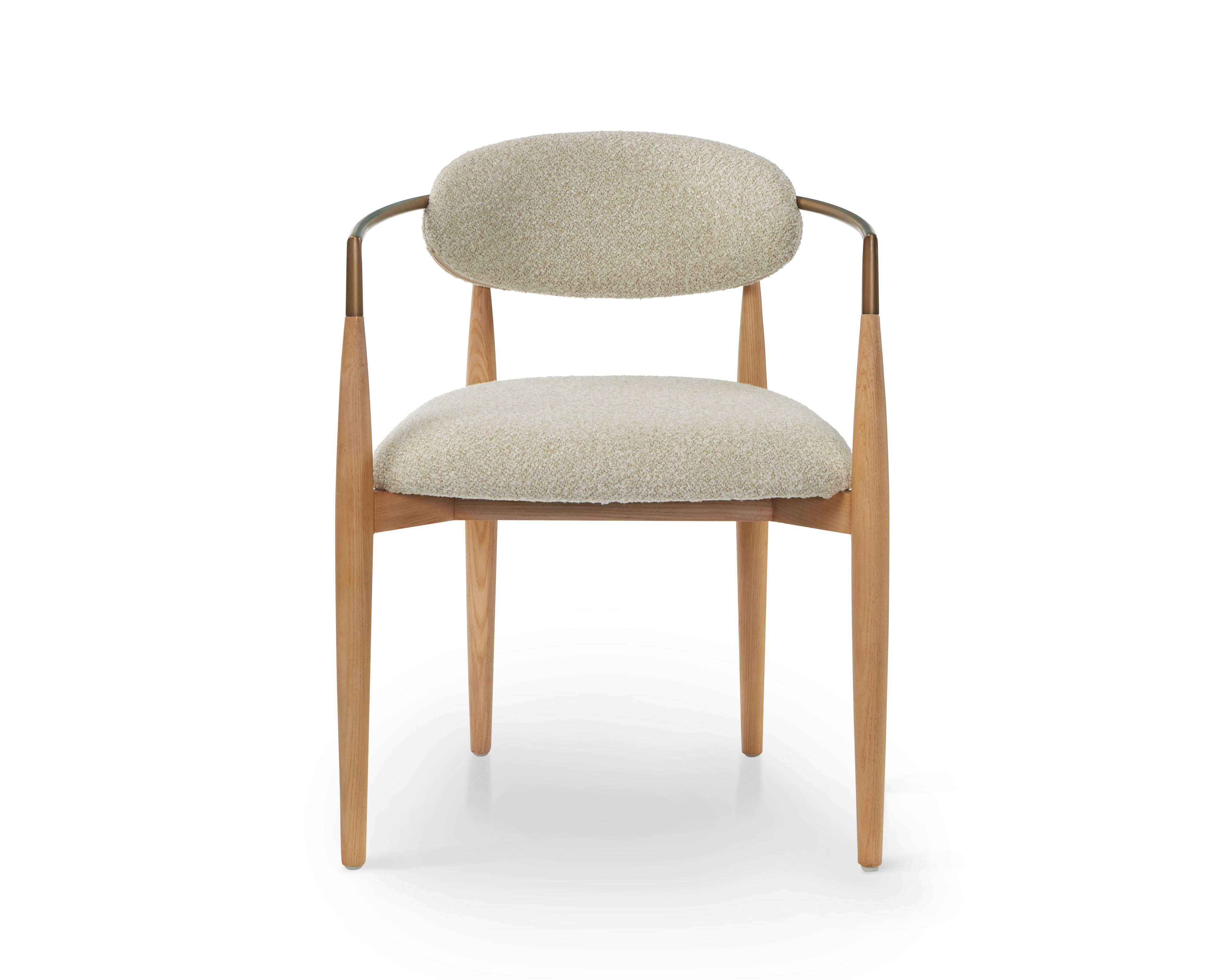 Nivelle Dining Chair - Capella Sand & Brushed Natural Wood by Liang & Eimil