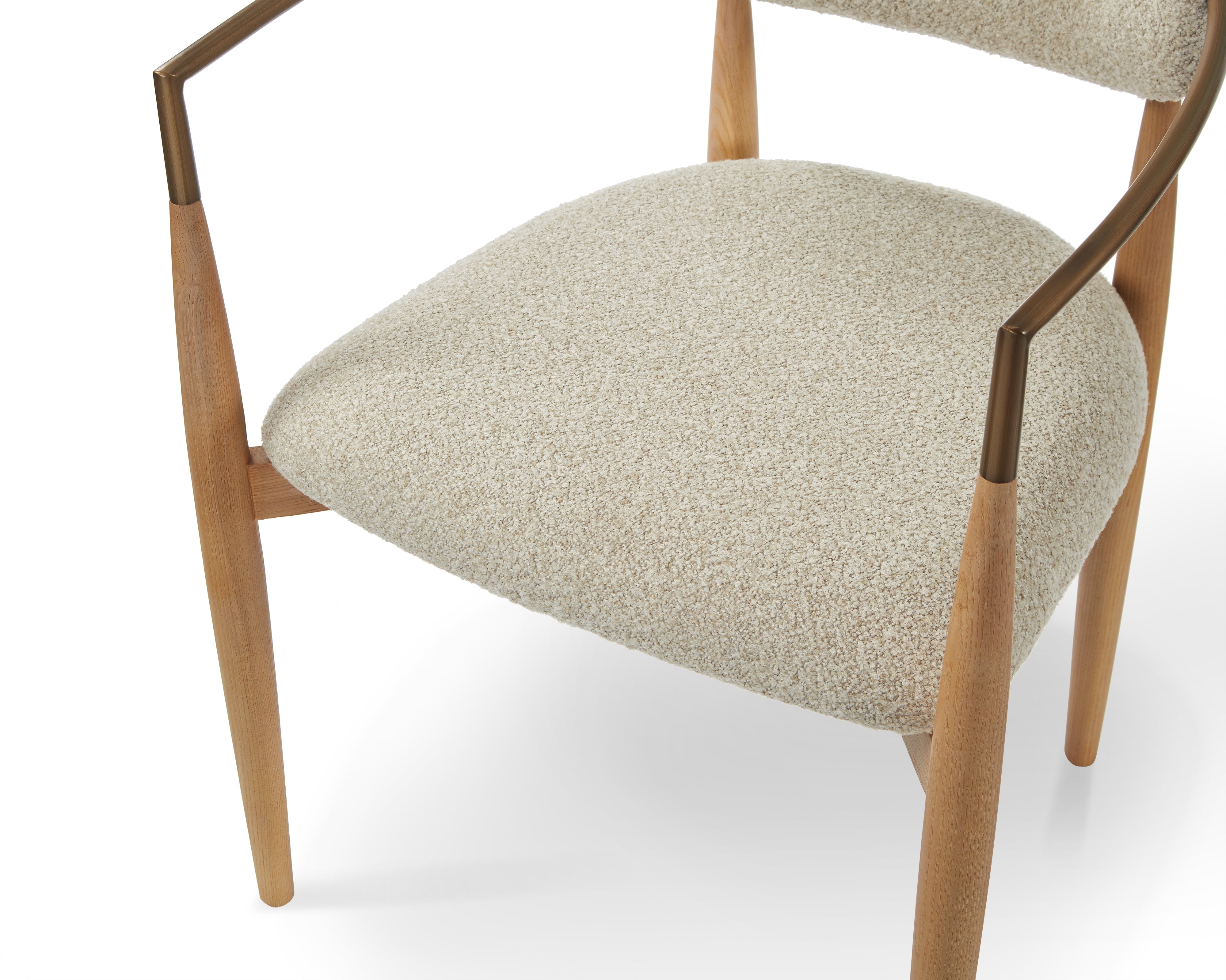 Nivelle Dining Chair - Capella Sand & Brushed Natural Wood by Liang & Eimil