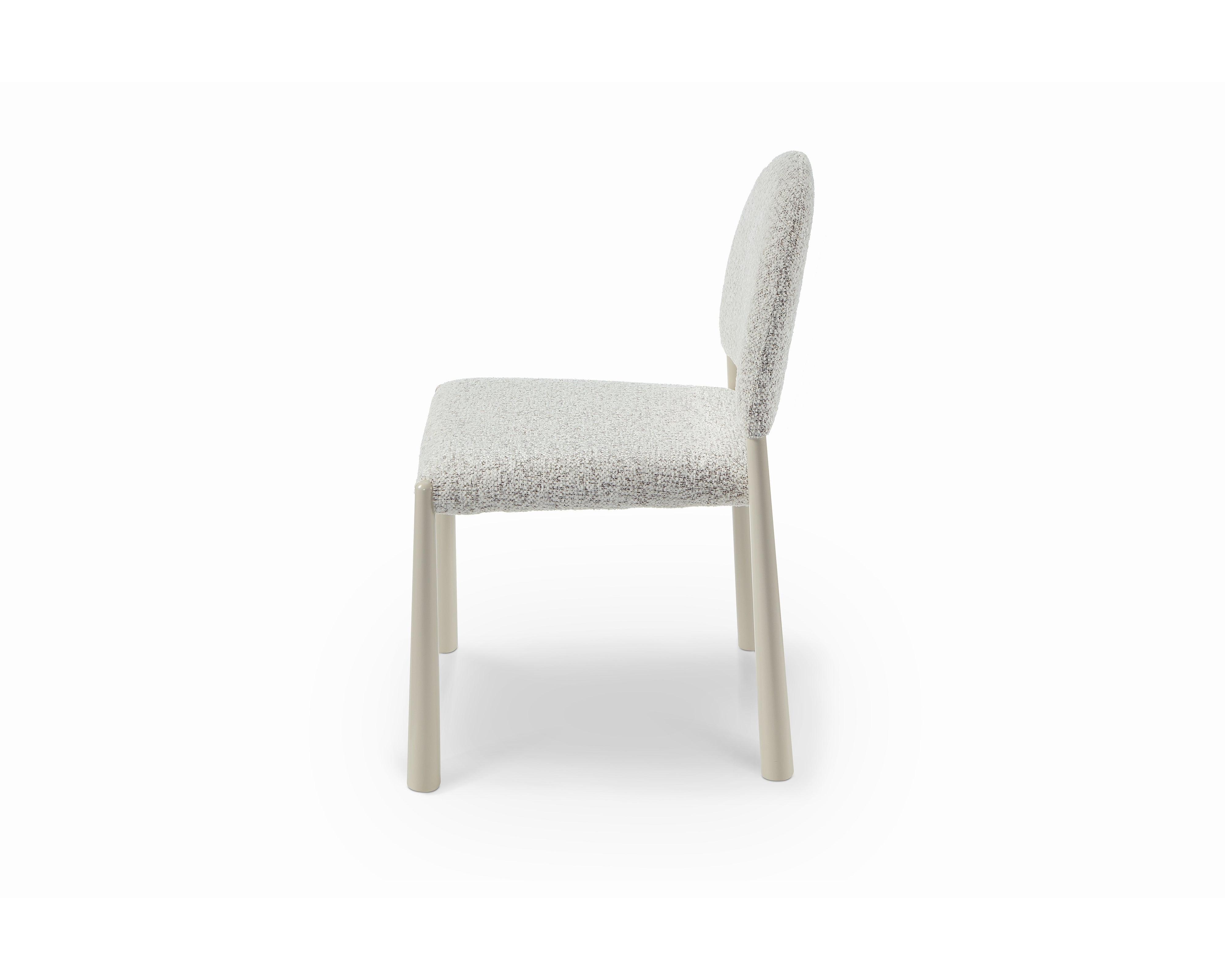 Noma Dining Chair (set of 2) - Ripley Grav & Gloss Ivory by Liang & Eimil