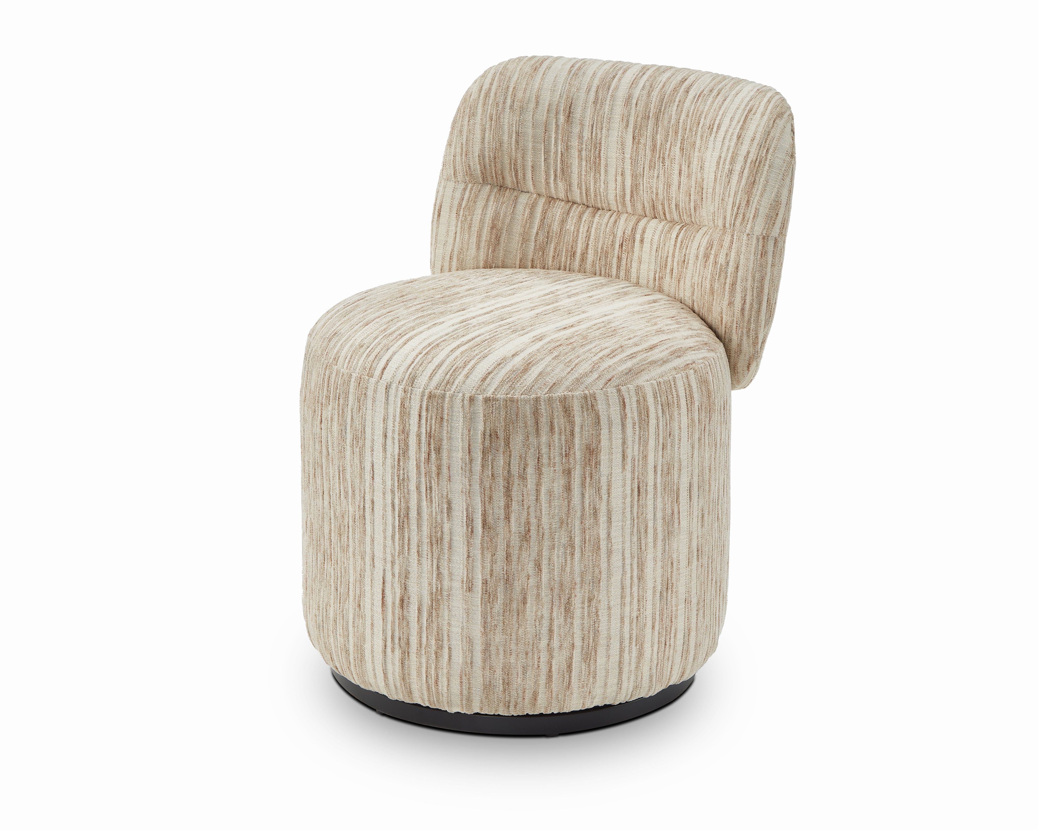 Aura Swivel Occasional Chair - Windsor Beige & Matt Black by Liang & Eimil