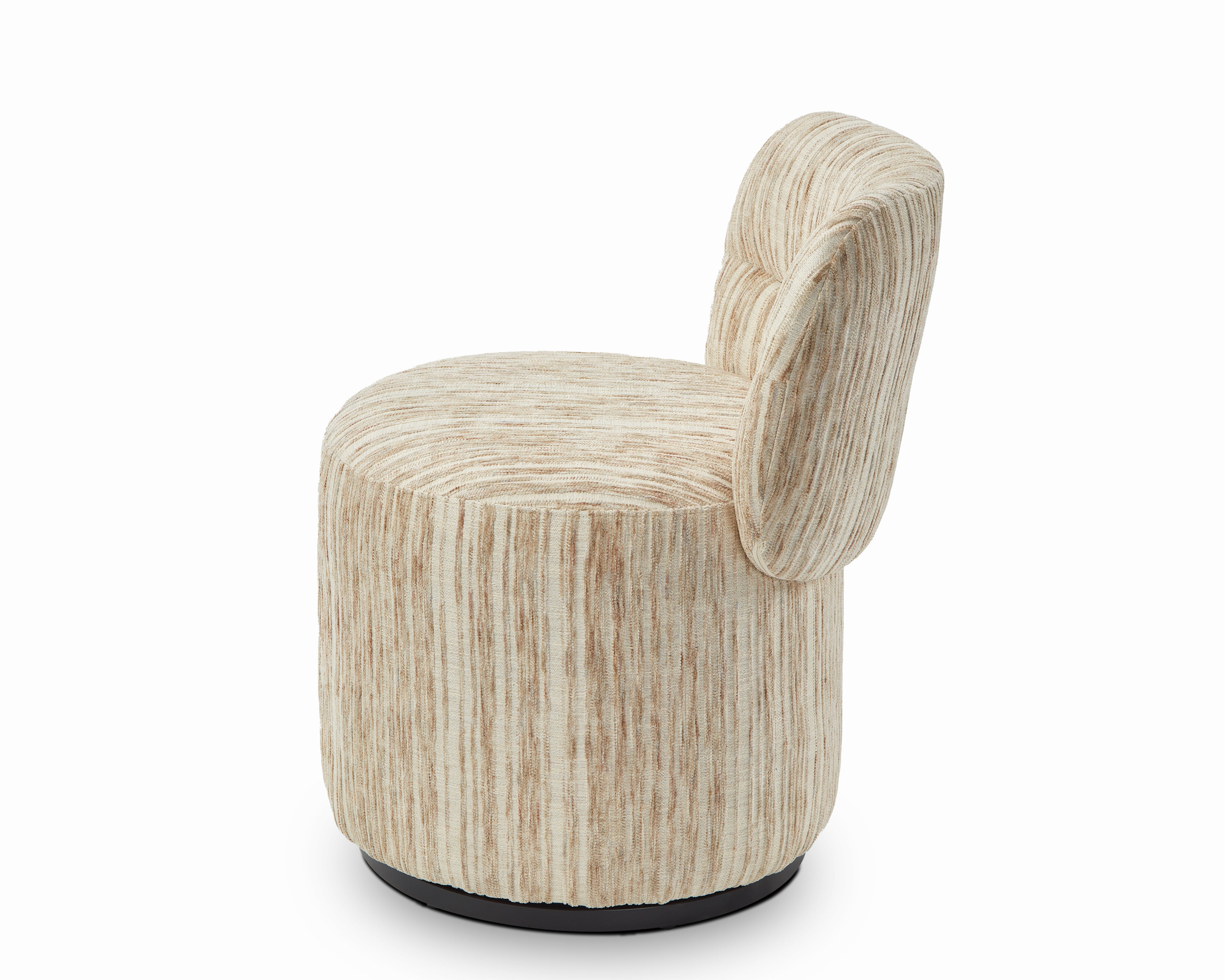 Aura Swivel Occasional Chair - Windsor Beige & Matt Black by Liang & Eimil