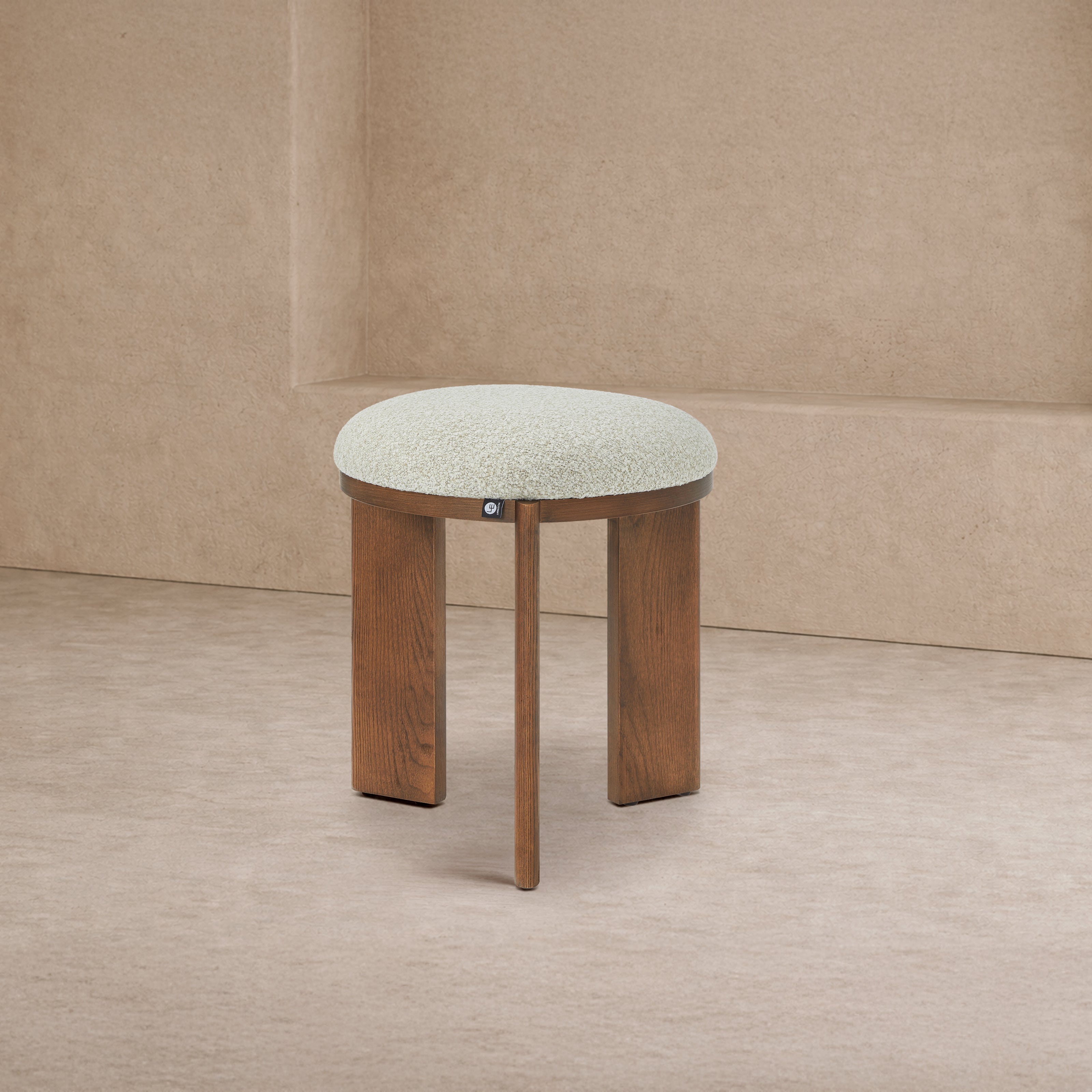 Lia Foot Stool - Capella Sand & Brushed Brown by Liang & Eimil