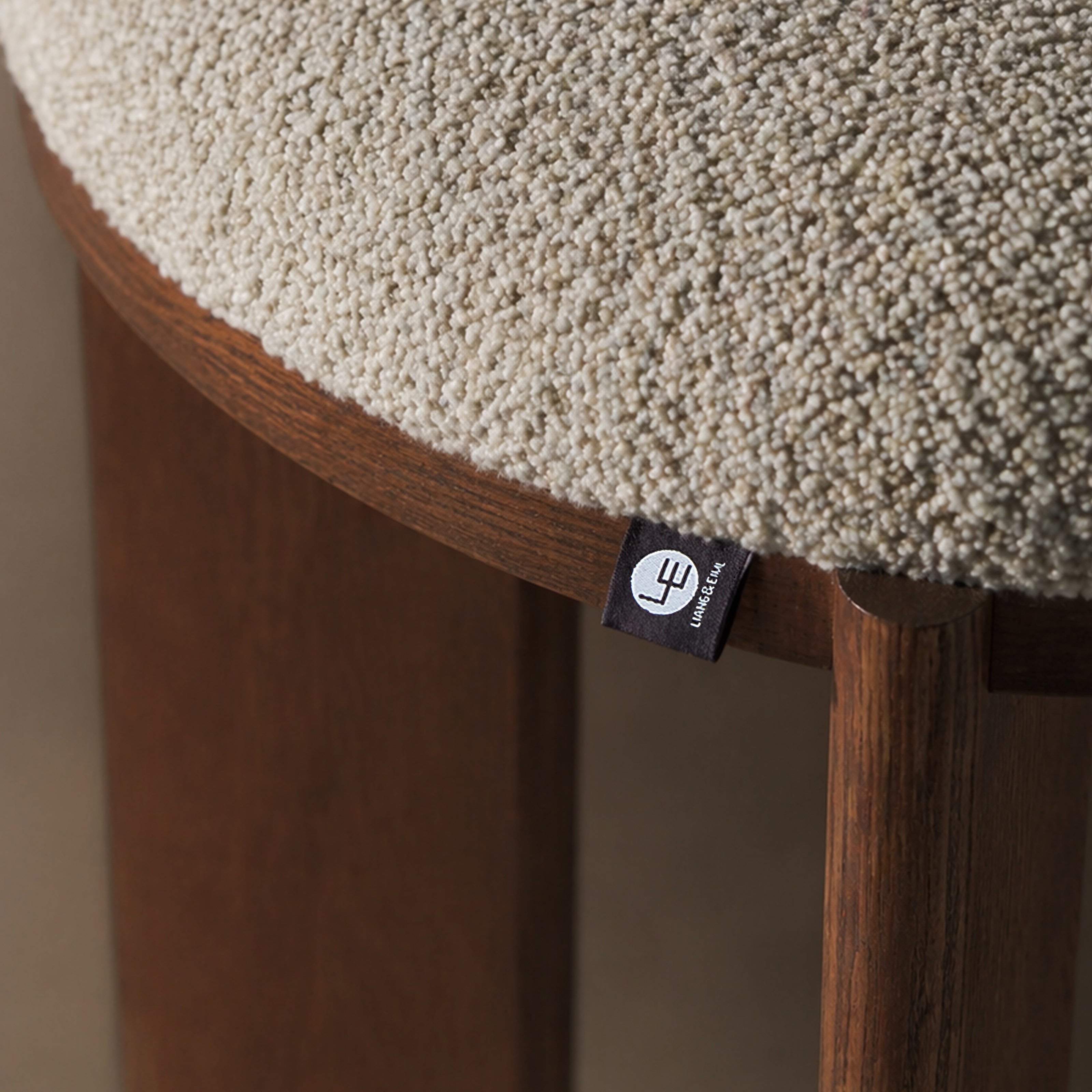 Lia Foot Stool - Capella Sand & Brushed Brown by Liang & Eimil
