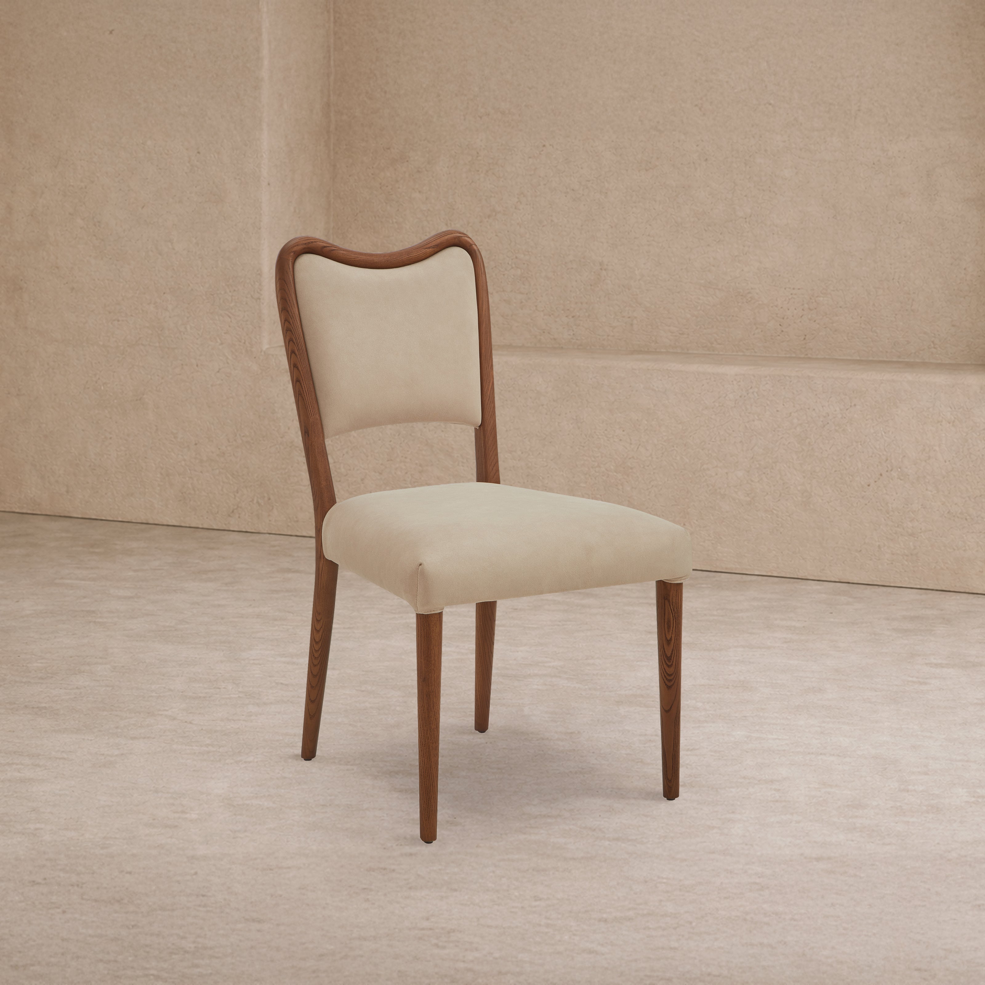 Adelaide Dining Chair - Hopper Desert & Brushed Brown Wood by Liang & Eimil