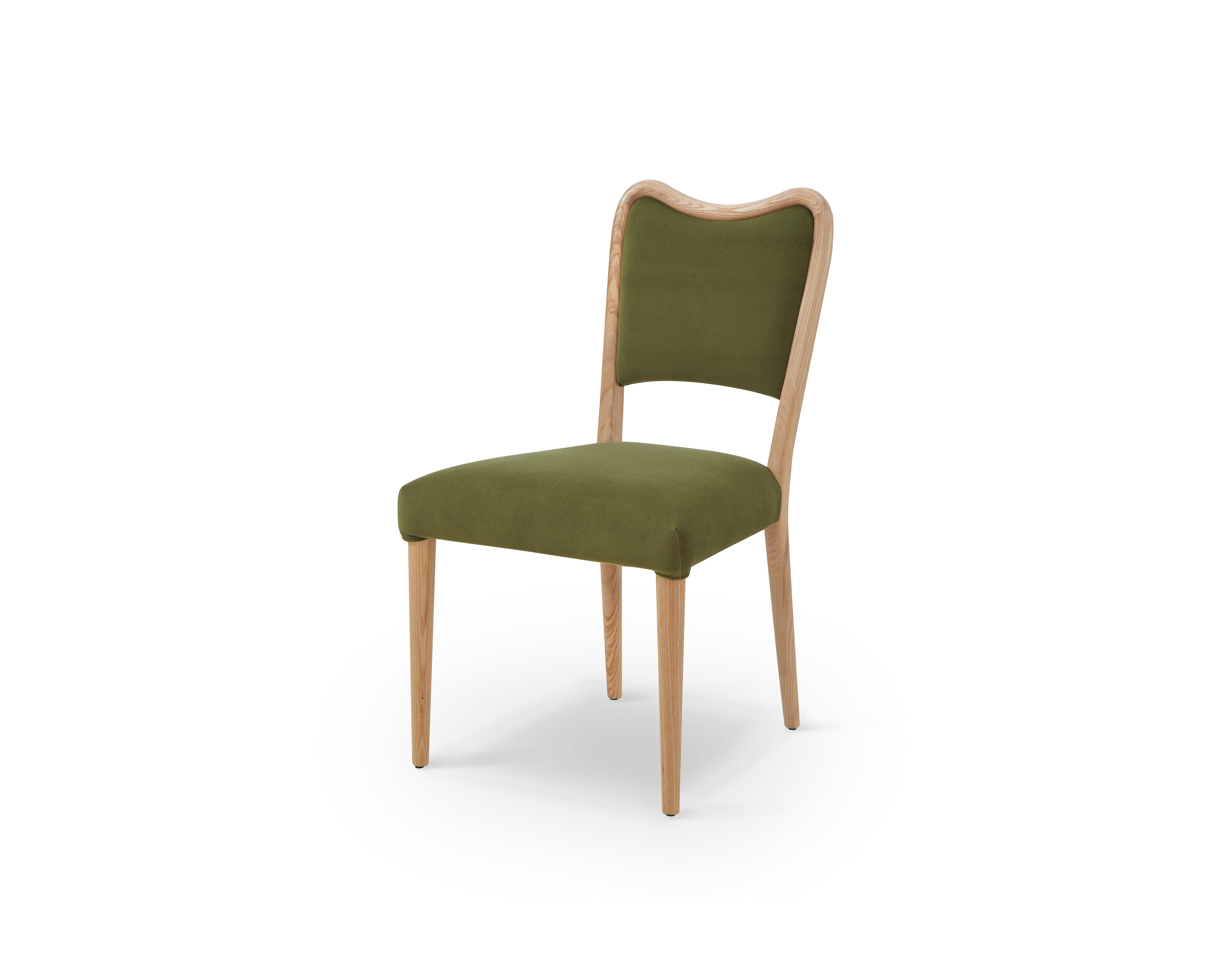 Adelaide Dining Chair - Kaster II Olive & Brushed Natural Wood by Liang & Eimil