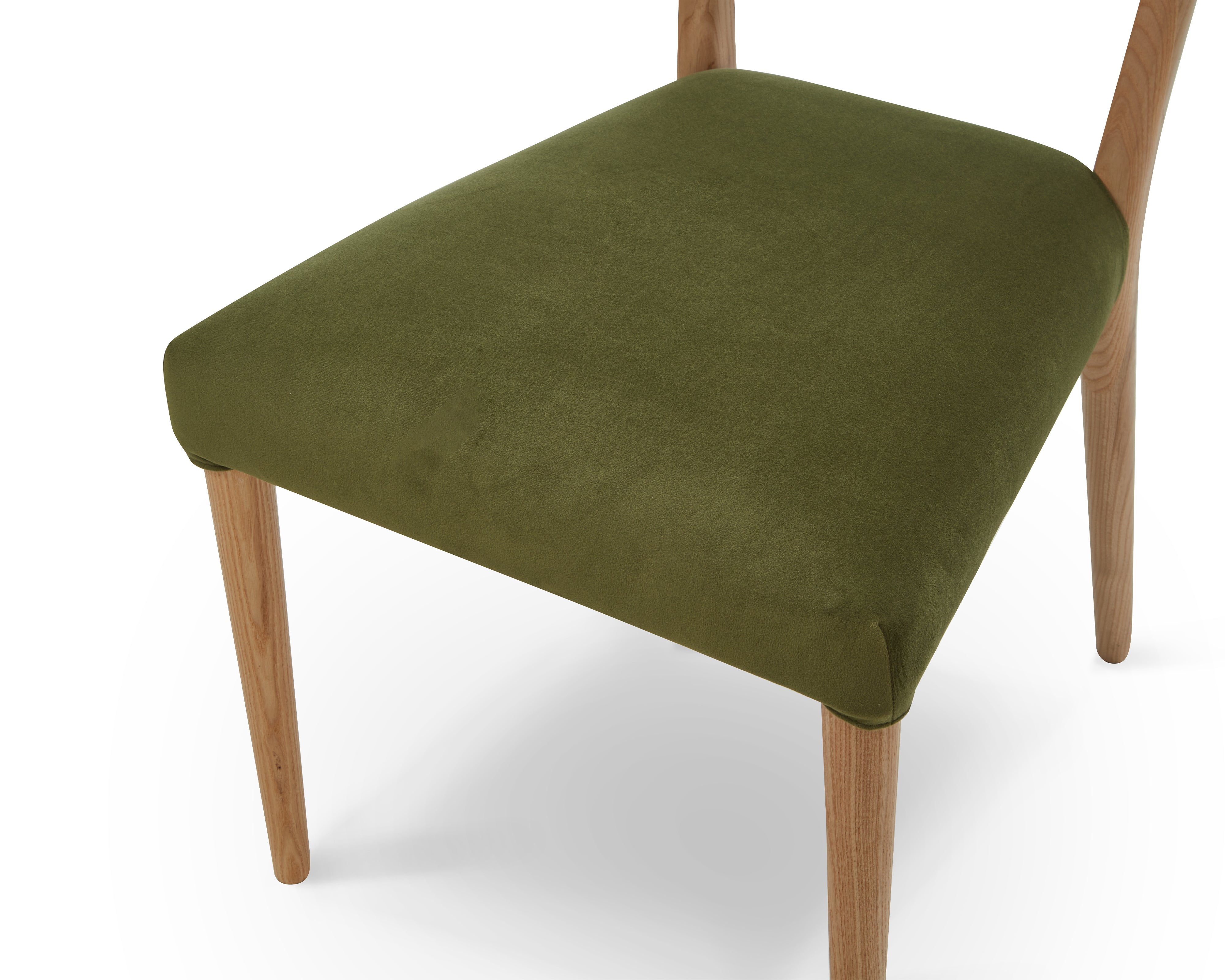 Adelaide Dining Chair - Kaster II Olive & Brushed Natural Wood by Liang & Eimil