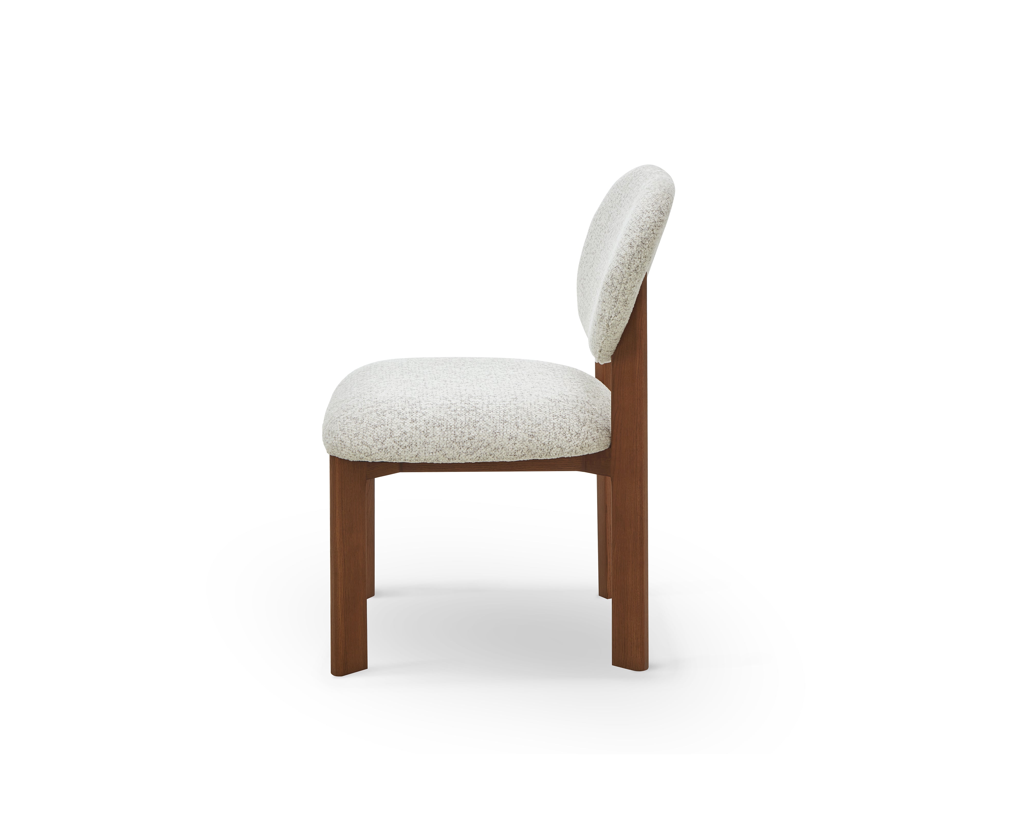 Orbit Dining Chair - Ripley Grav & Brushed Brown Wood by Liang & Eimil