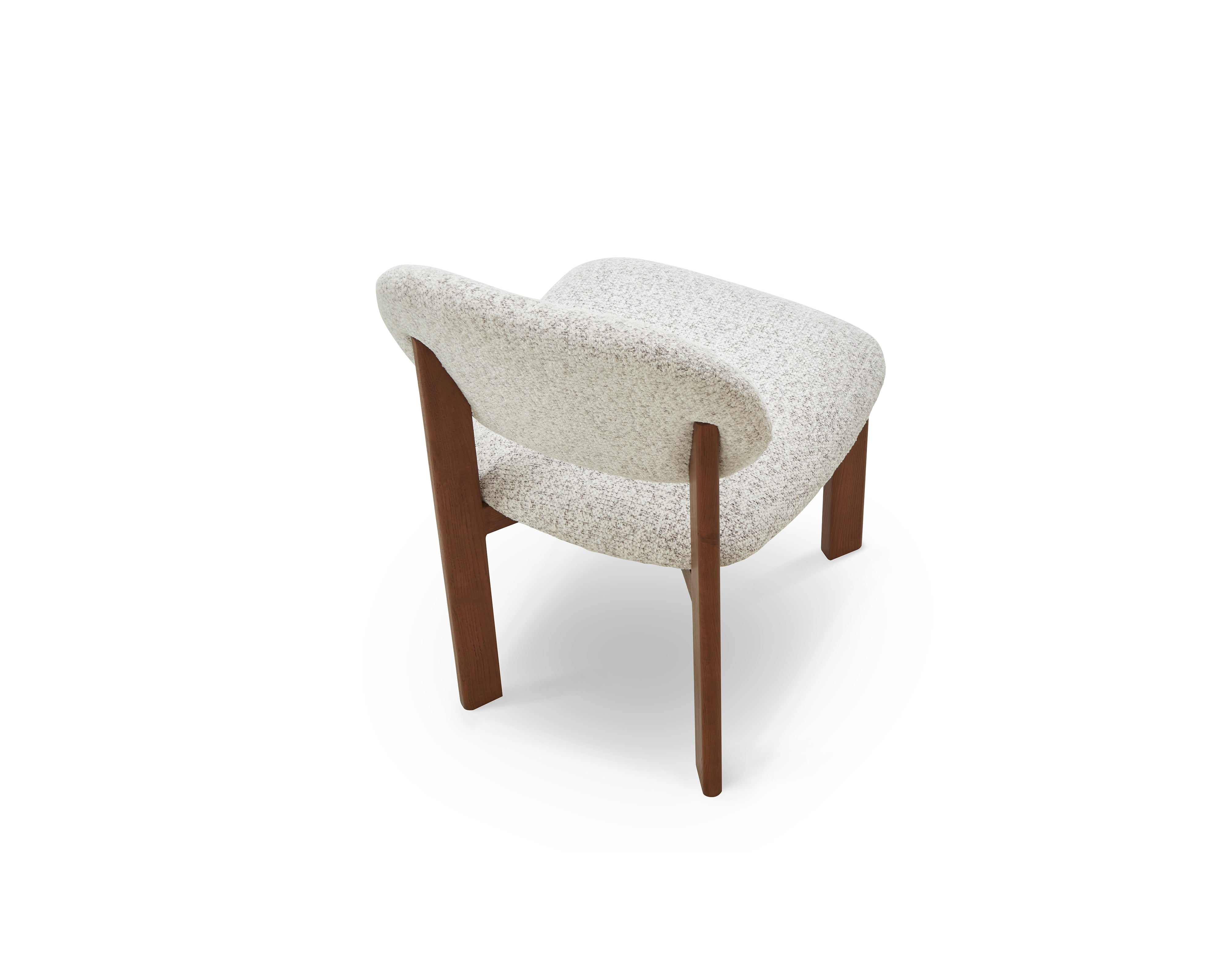 Orbit Dining Chair - Ripley Grav & Brushed Brown Wood by Liang & Eimil