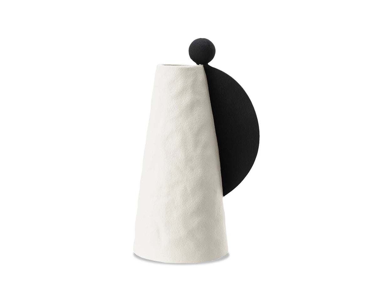 Aionis Ceramic Vase - Black/White