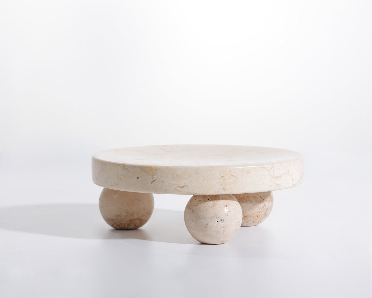 Pebbles Tray - Beige Marble