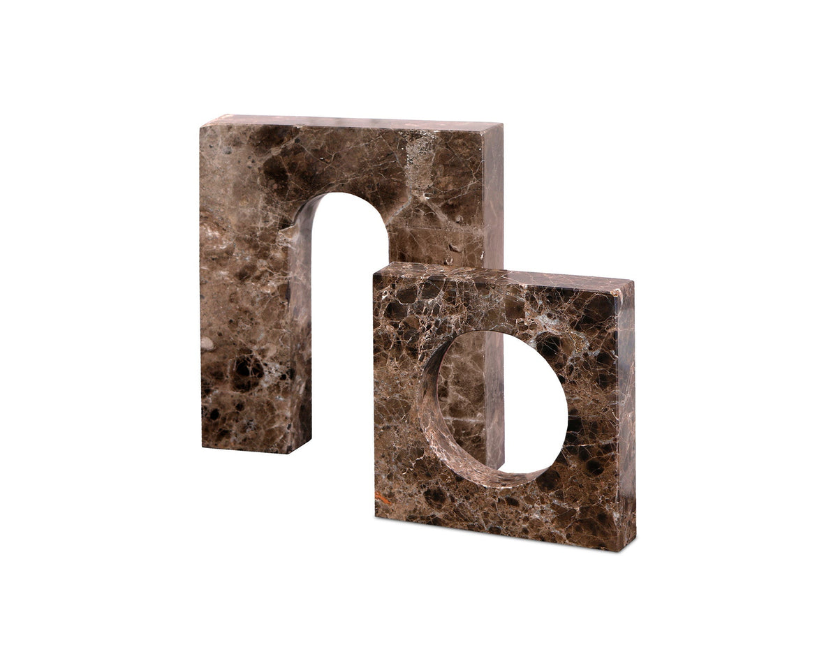 Nafello Large Sculpture - Coffee Marble