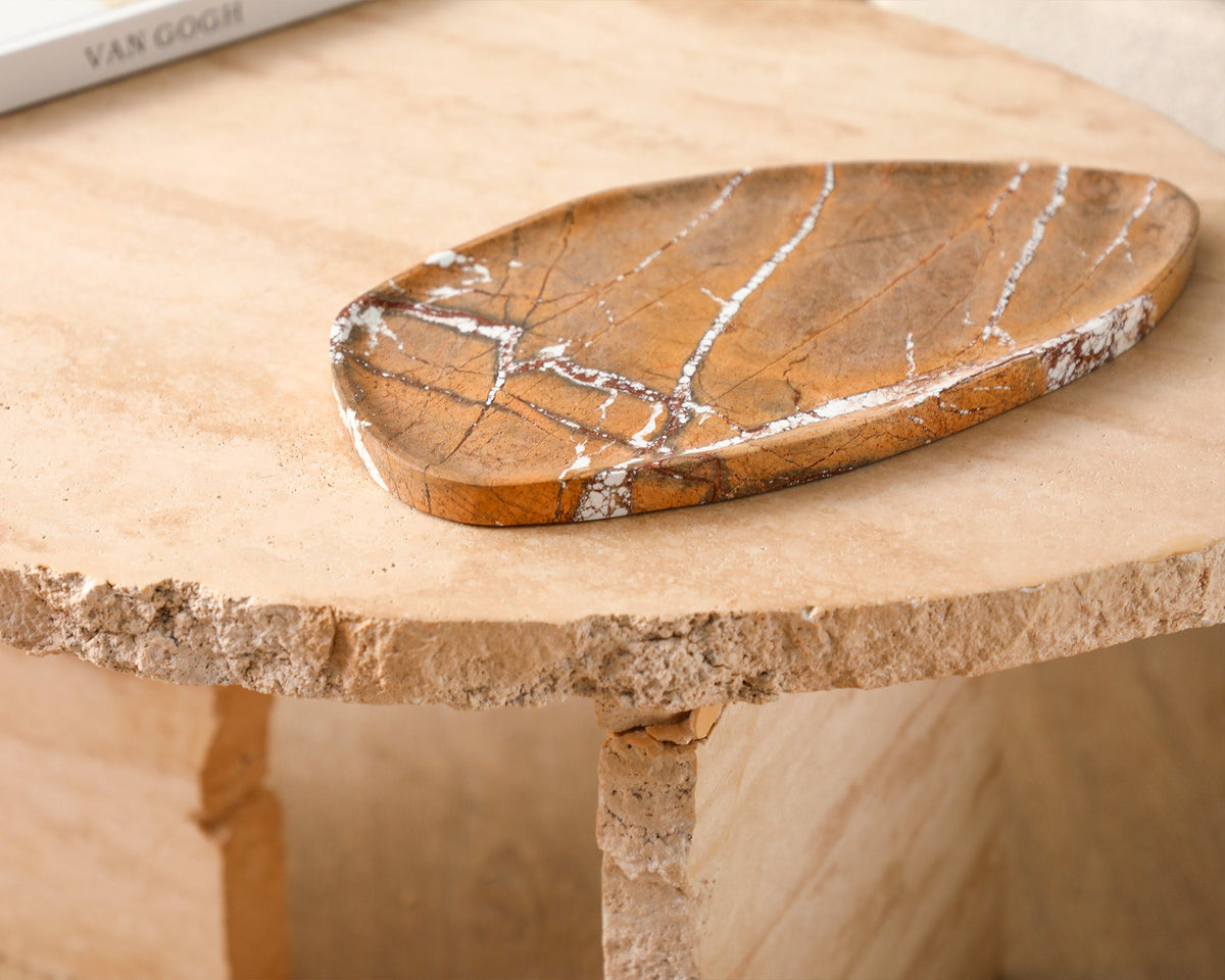 Miso Stone Marble Dish - Coffee