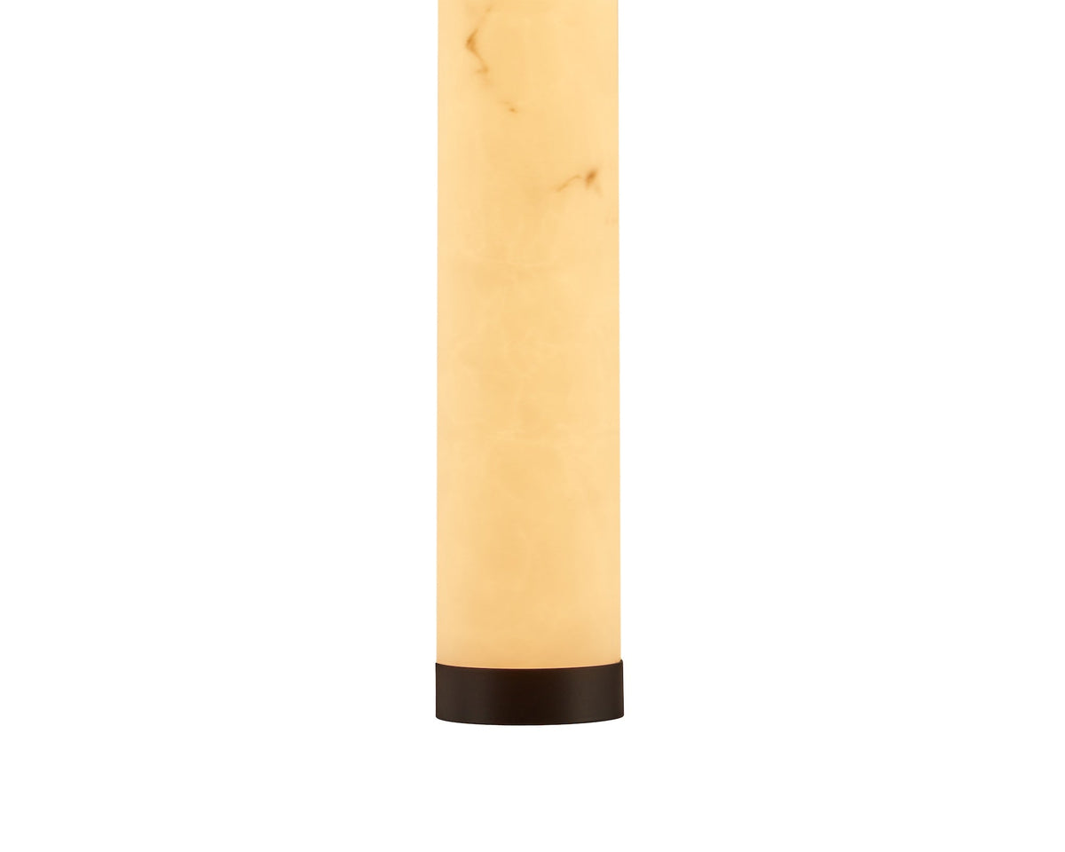 Abaco Pendant Lamp - Alabaster Effect/Black Metal Liang & Eimil